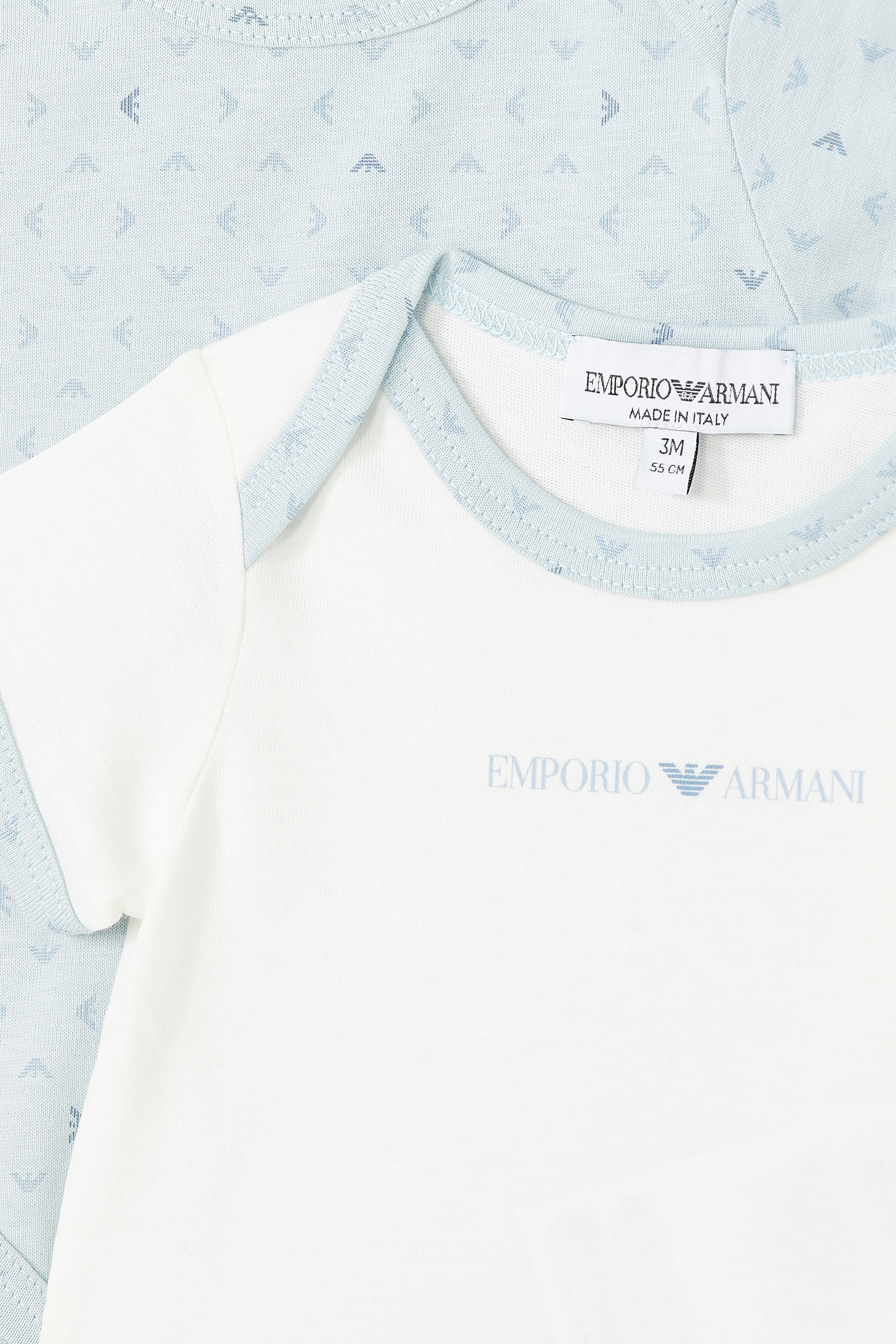 Logo Short-Sleeve Rompers, Set of 2