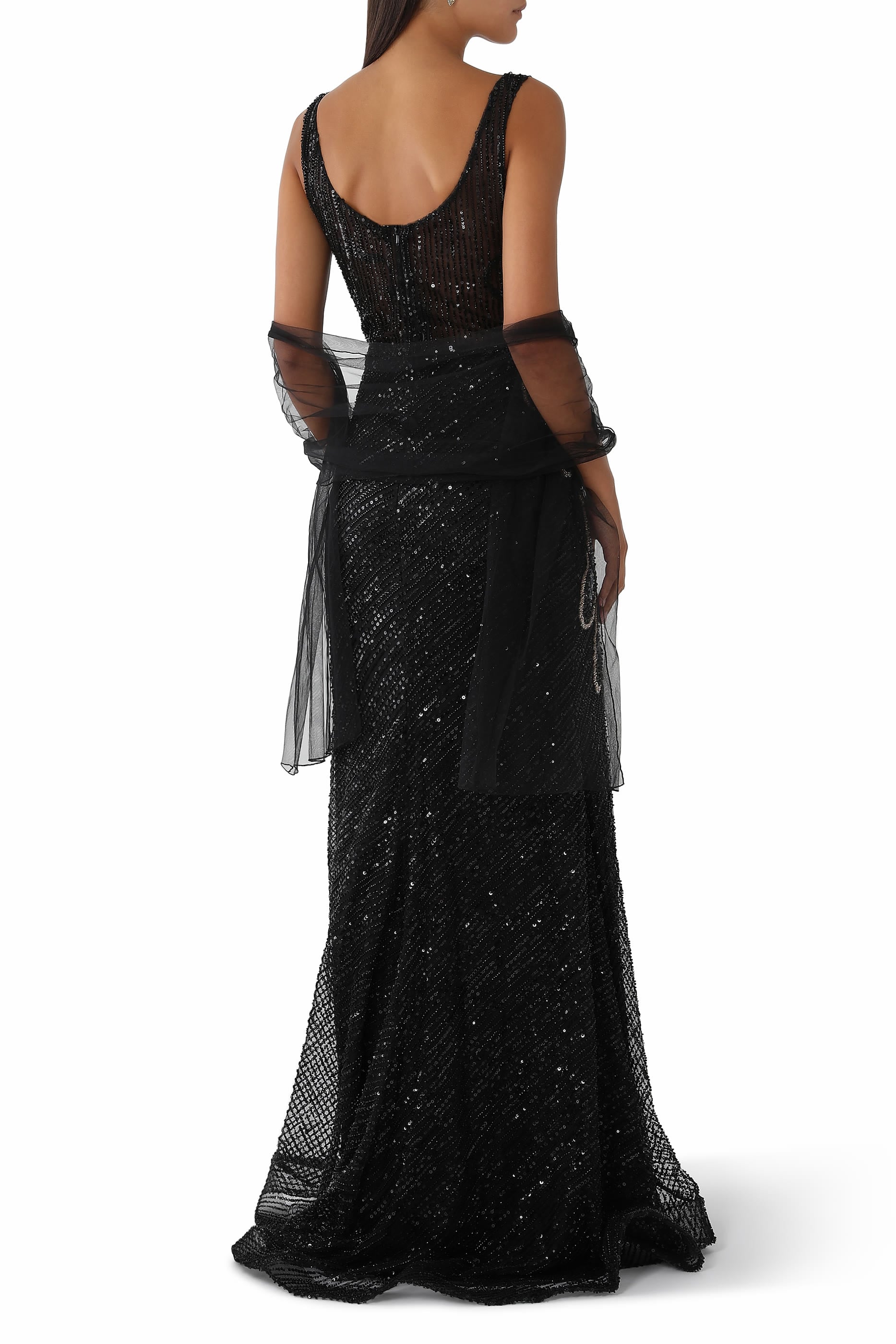Glitter Floral Gown