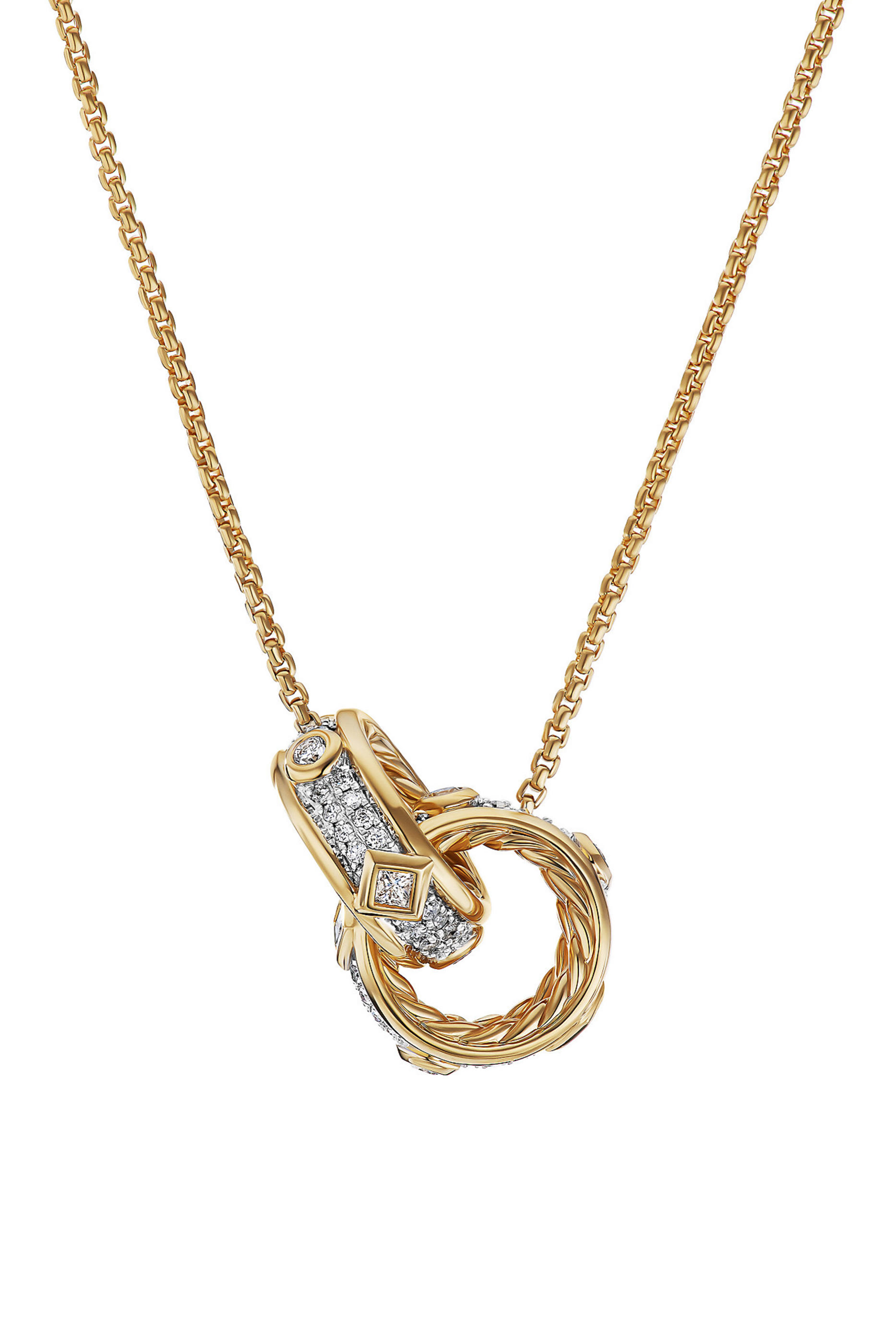 Modern Renaissance Double Pendant Necklace