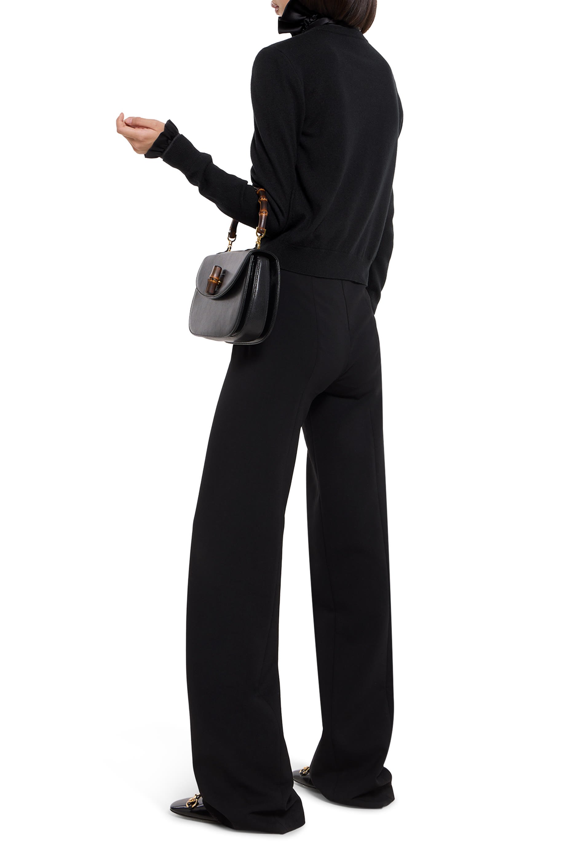 Knit Wool Cardigan with Embroidery 