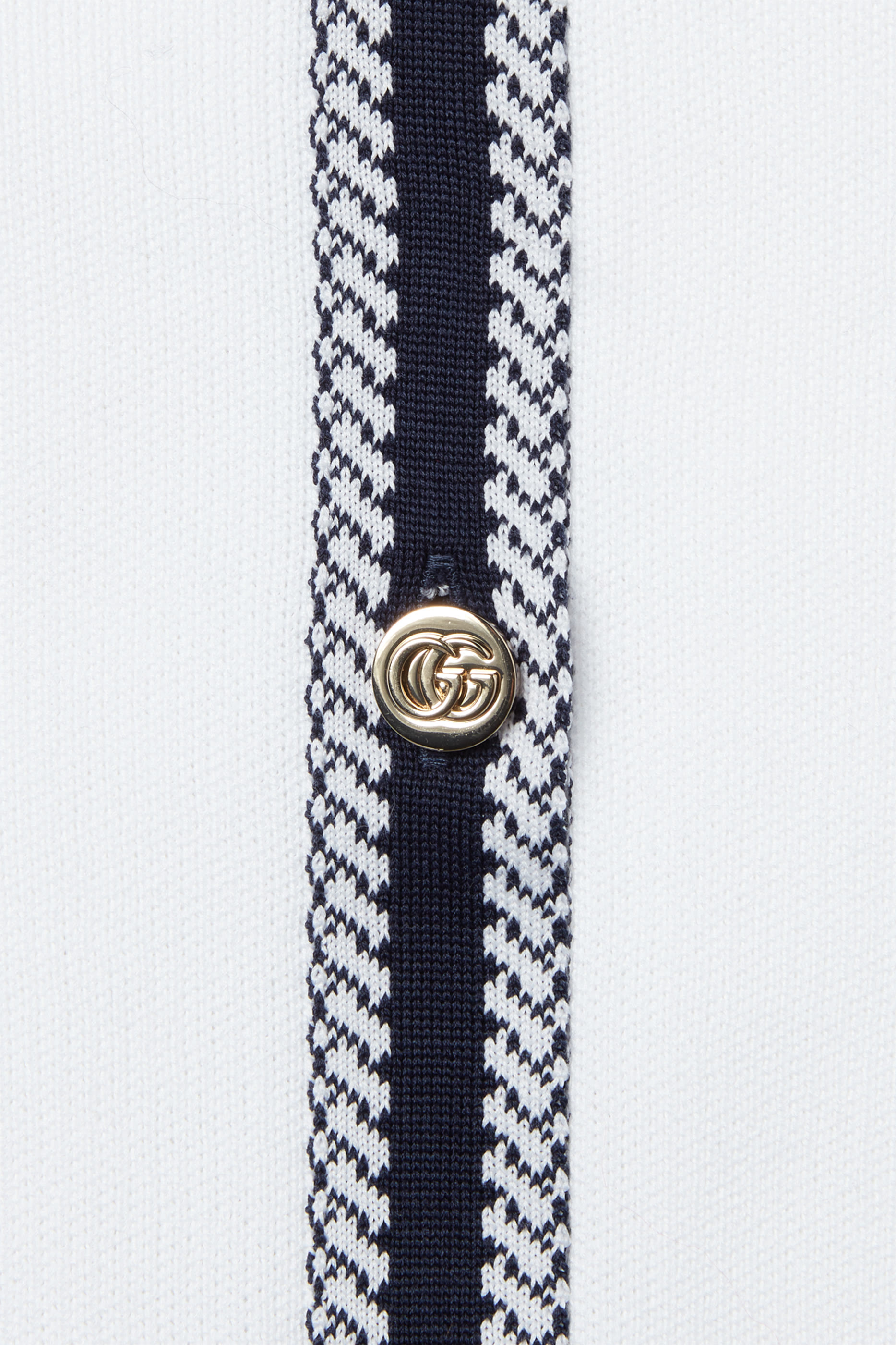 Cotton Stitch Cardigan With Intarsia