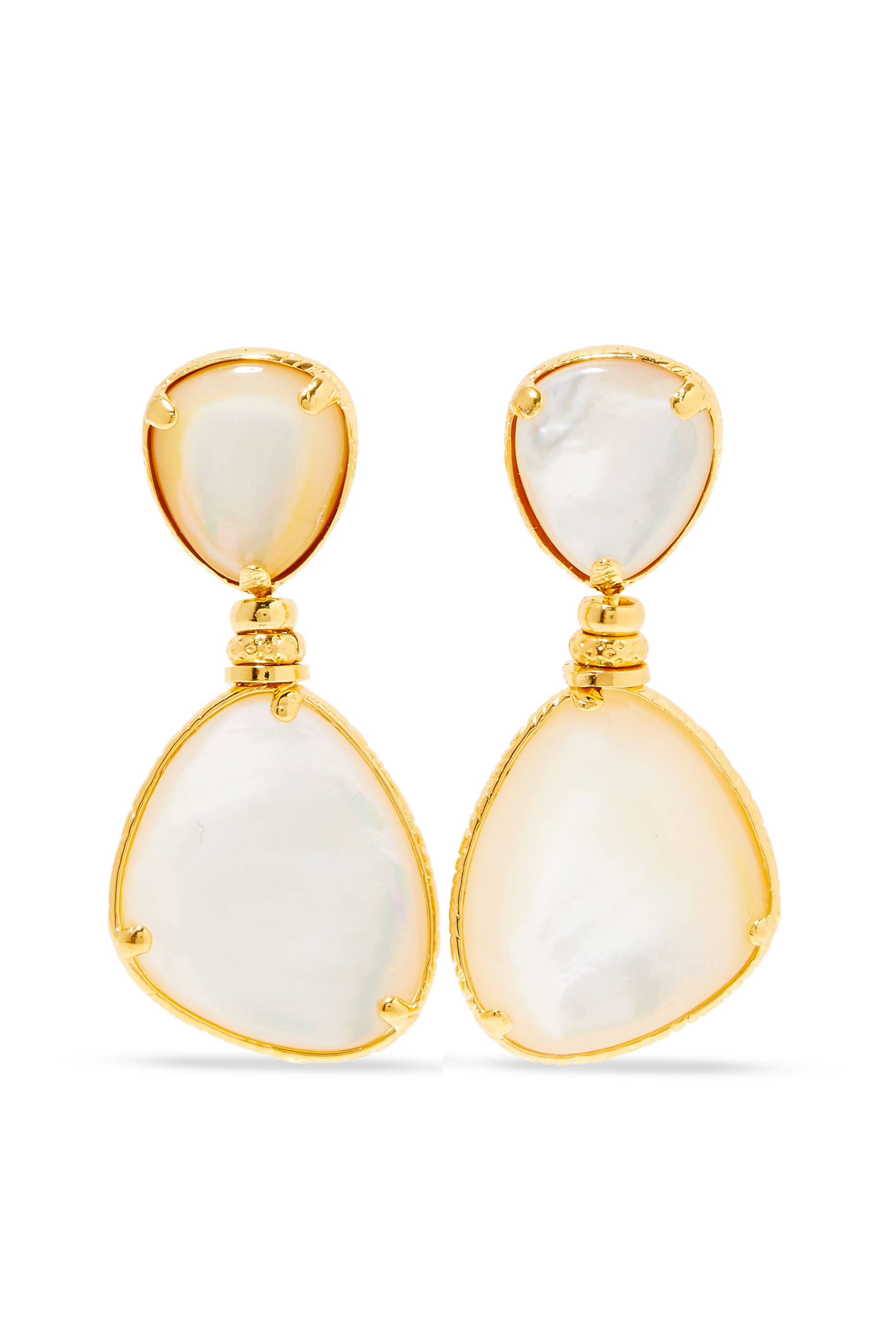 Silia Drop Earrings, 24K Gold-Plated & Pearl