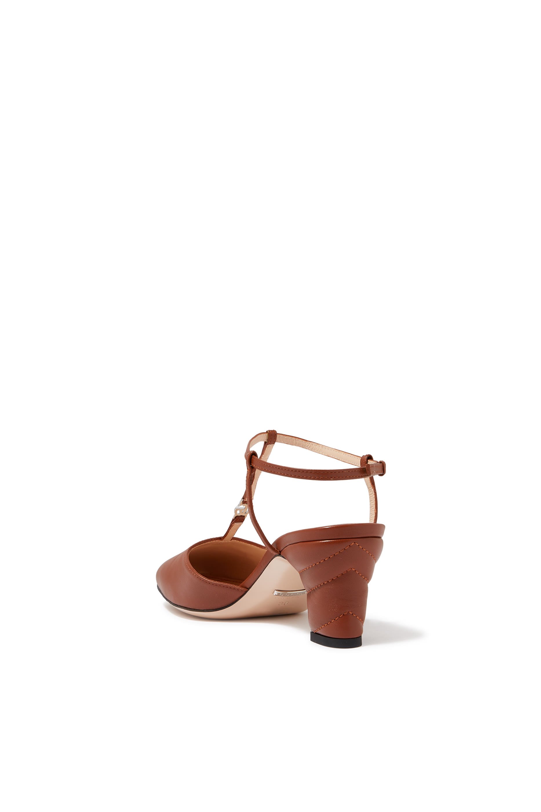 Double G 55 Leather Slingback Pumps