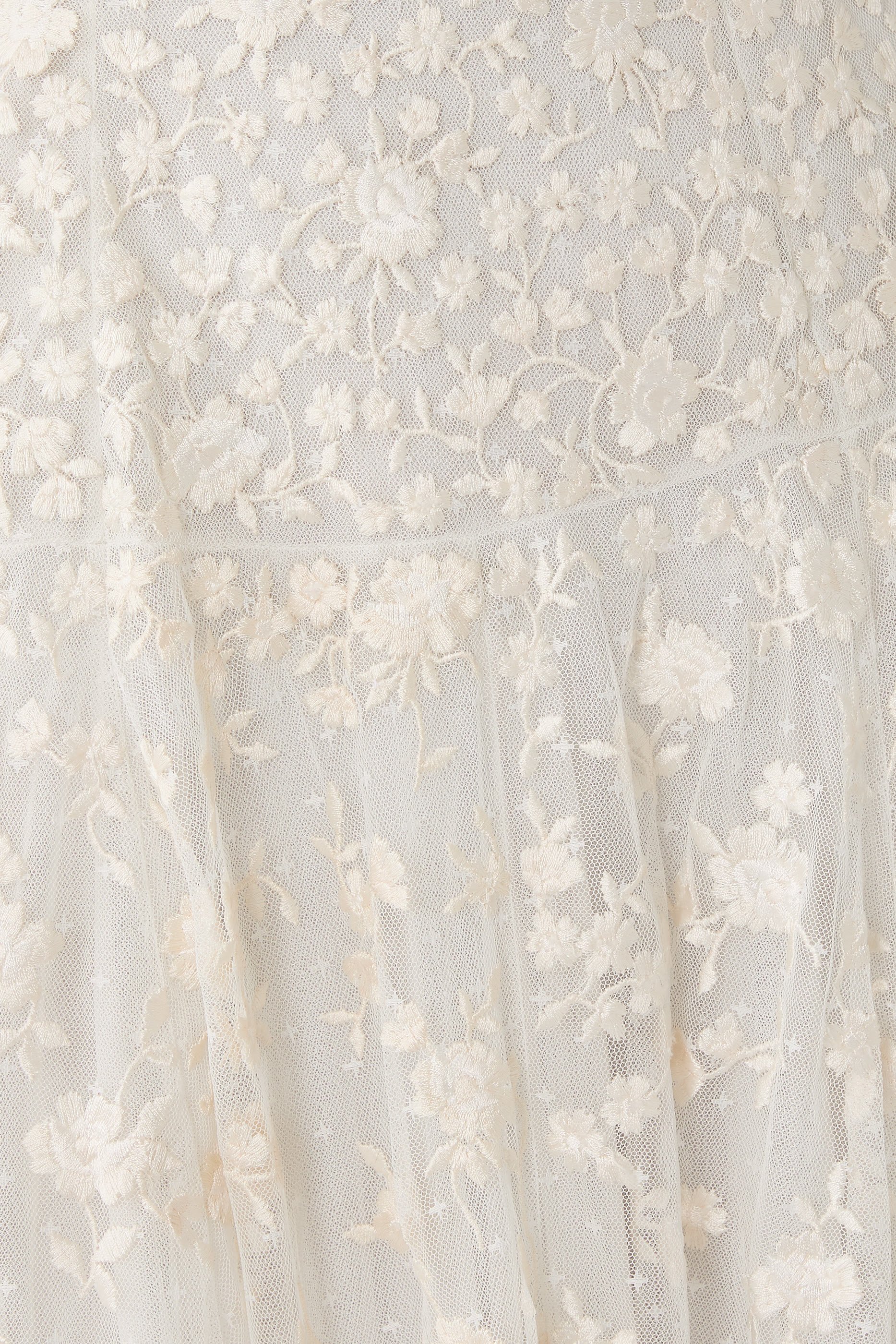 Lea Ditsy Strapless Cape Gown