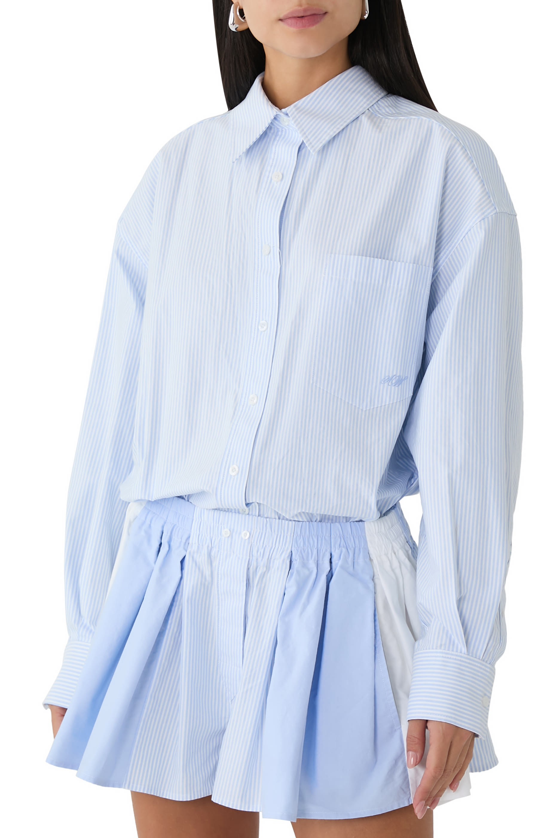 Prestyled Pleated Boxer Romper 