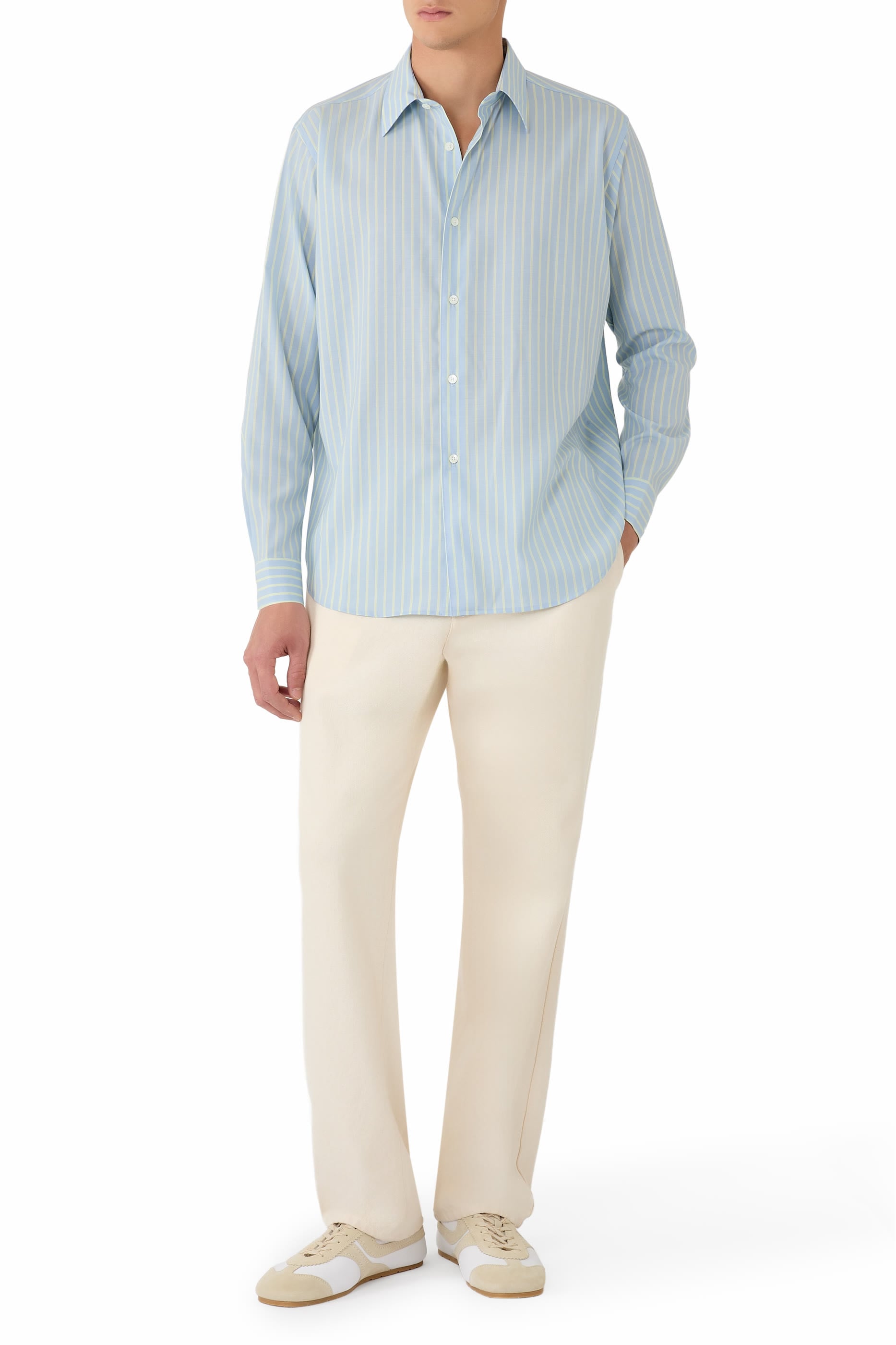 Super Fine Wool Stripe Shirt