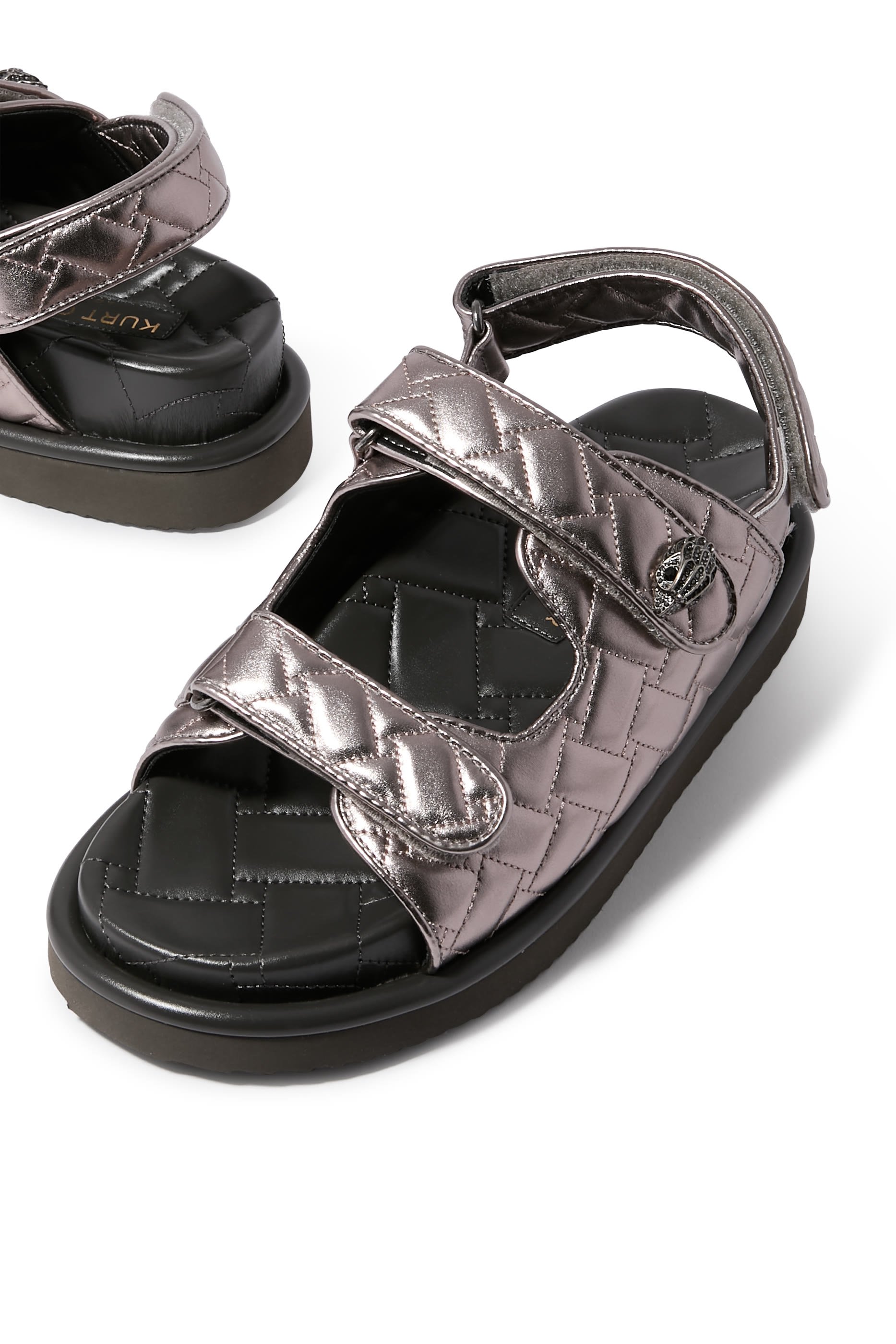 Orson Leather Quilted Platform Slingback Sandals