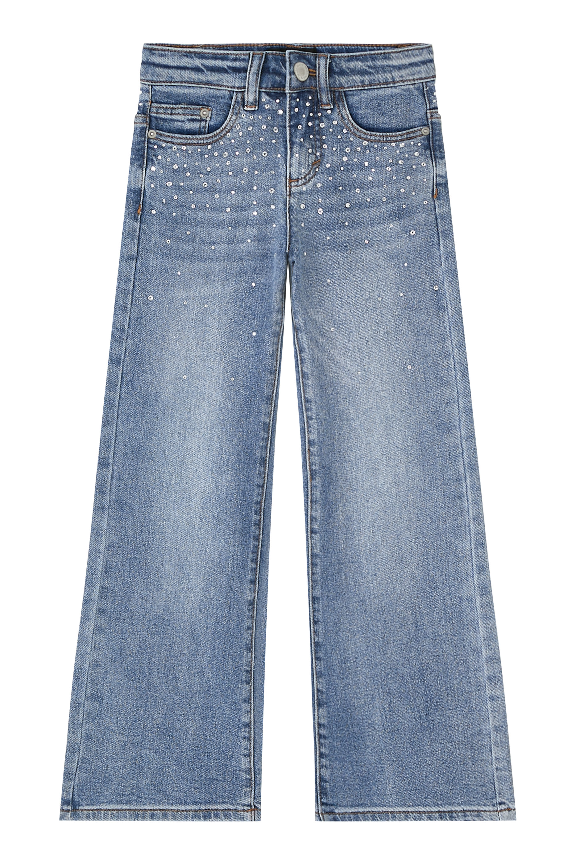 Kids Asta Stone Details Denim Pants