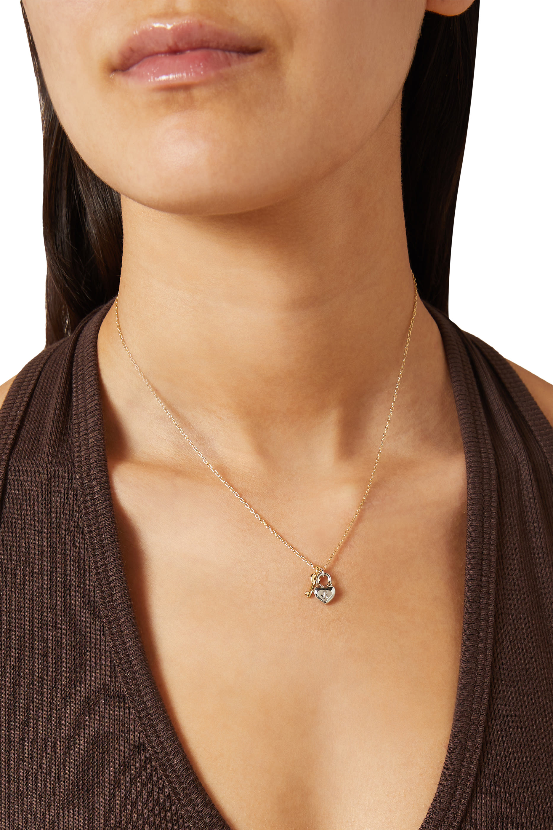 Love Ya Pendant, Plated Metal & Cubic Zirconia
