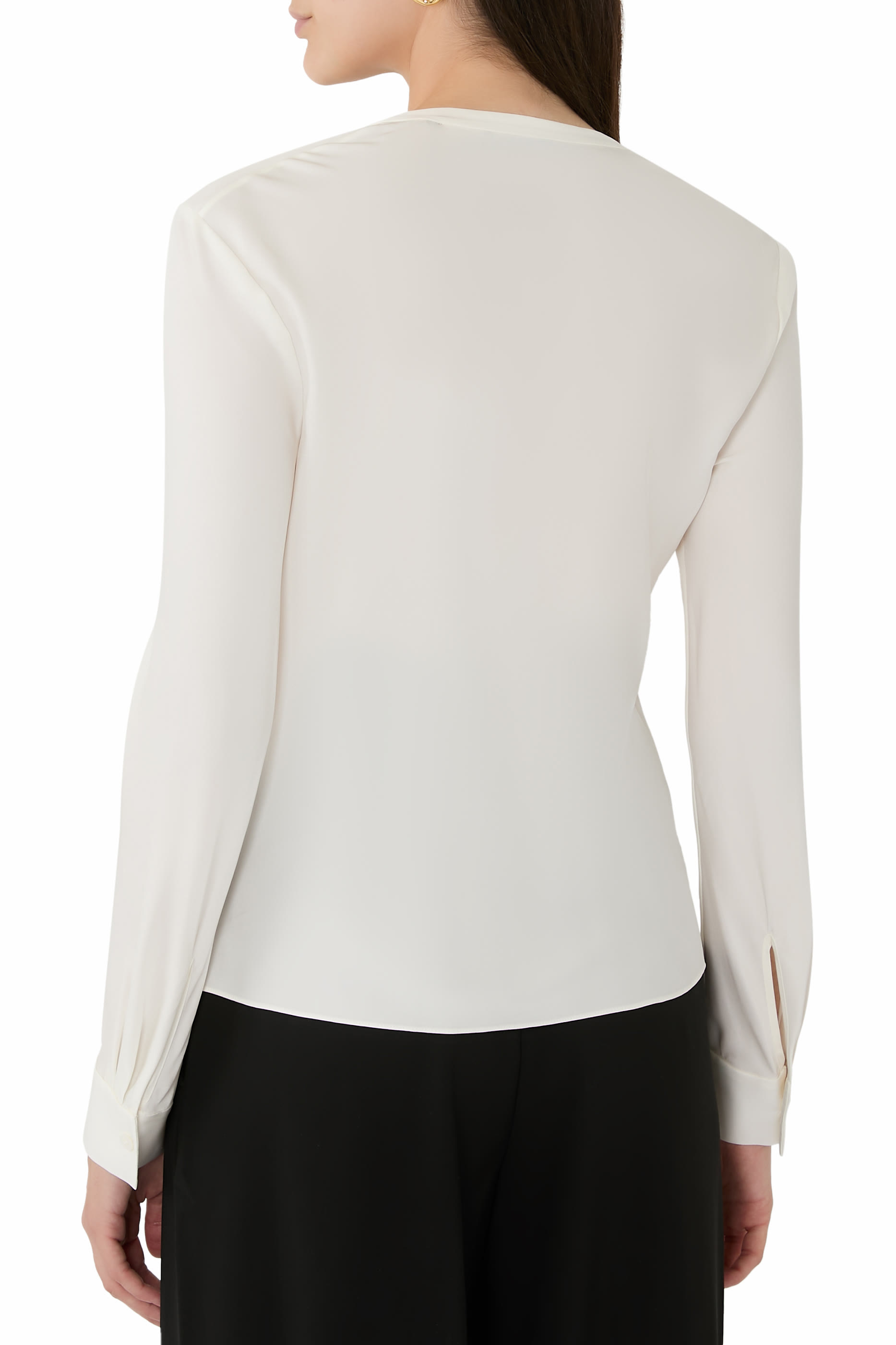 Cowl Neck Silk Blouse