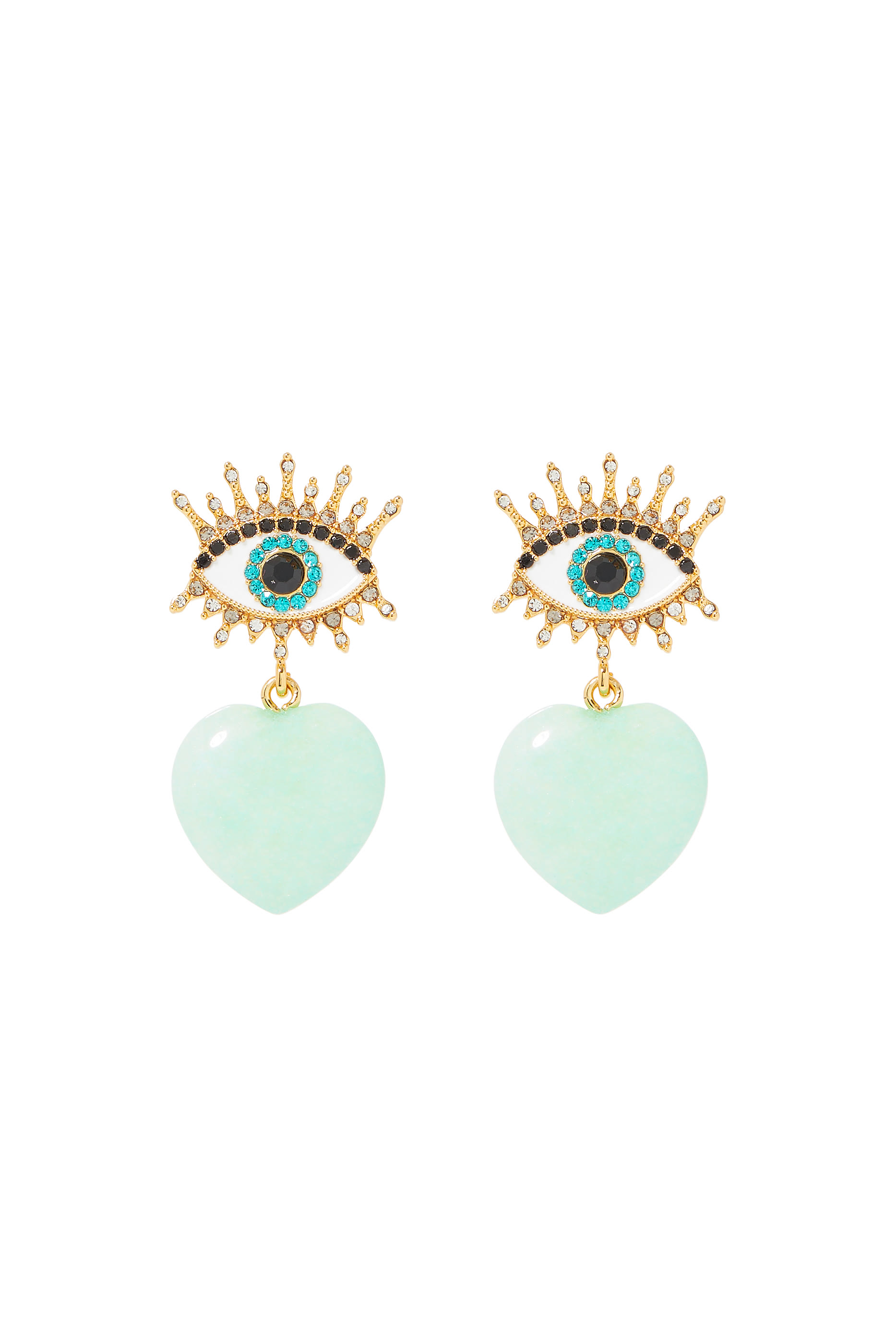 Heart Eye Drop Earrings