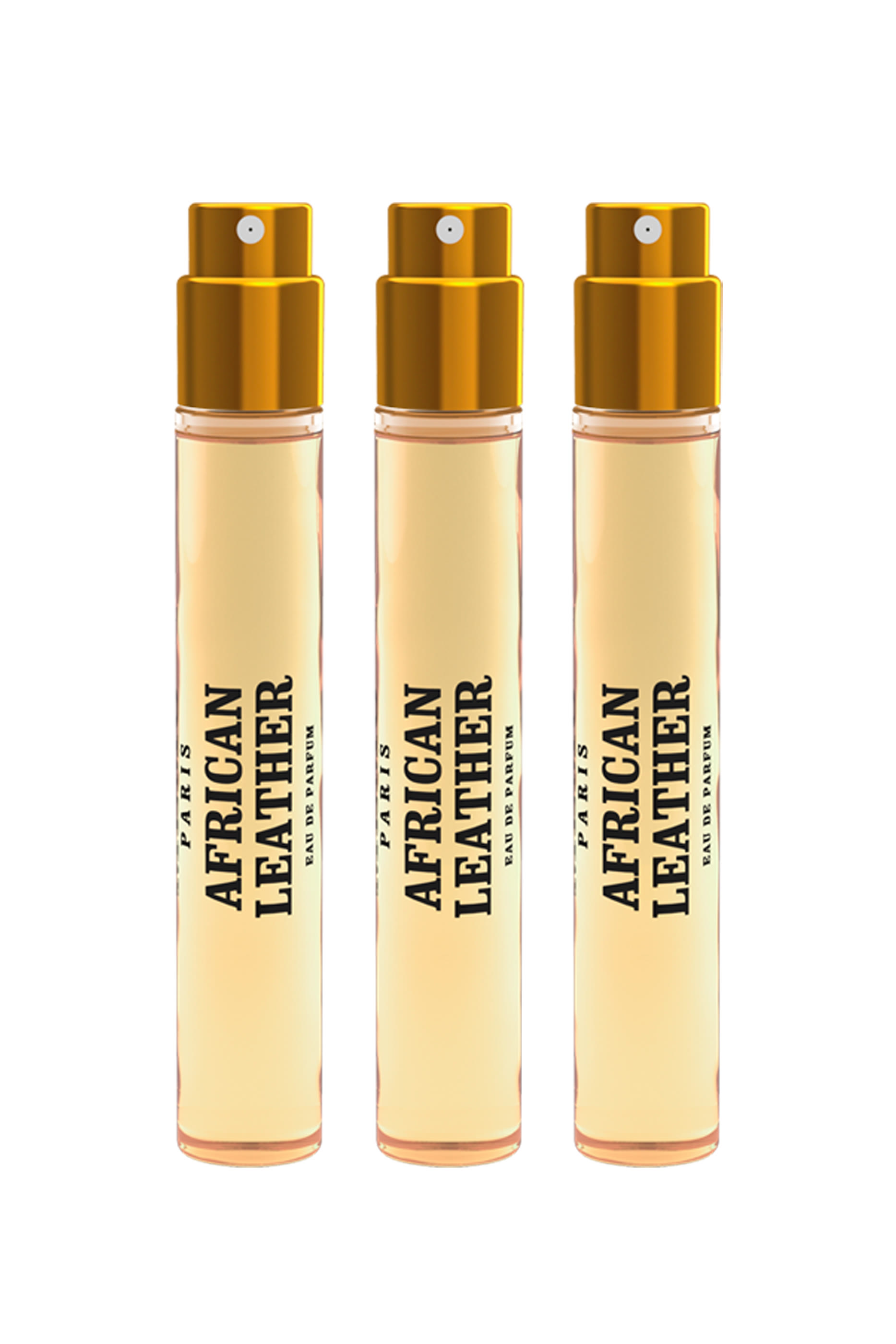 African Leather Eau de Parfum Travel Sprays, Set of 3
