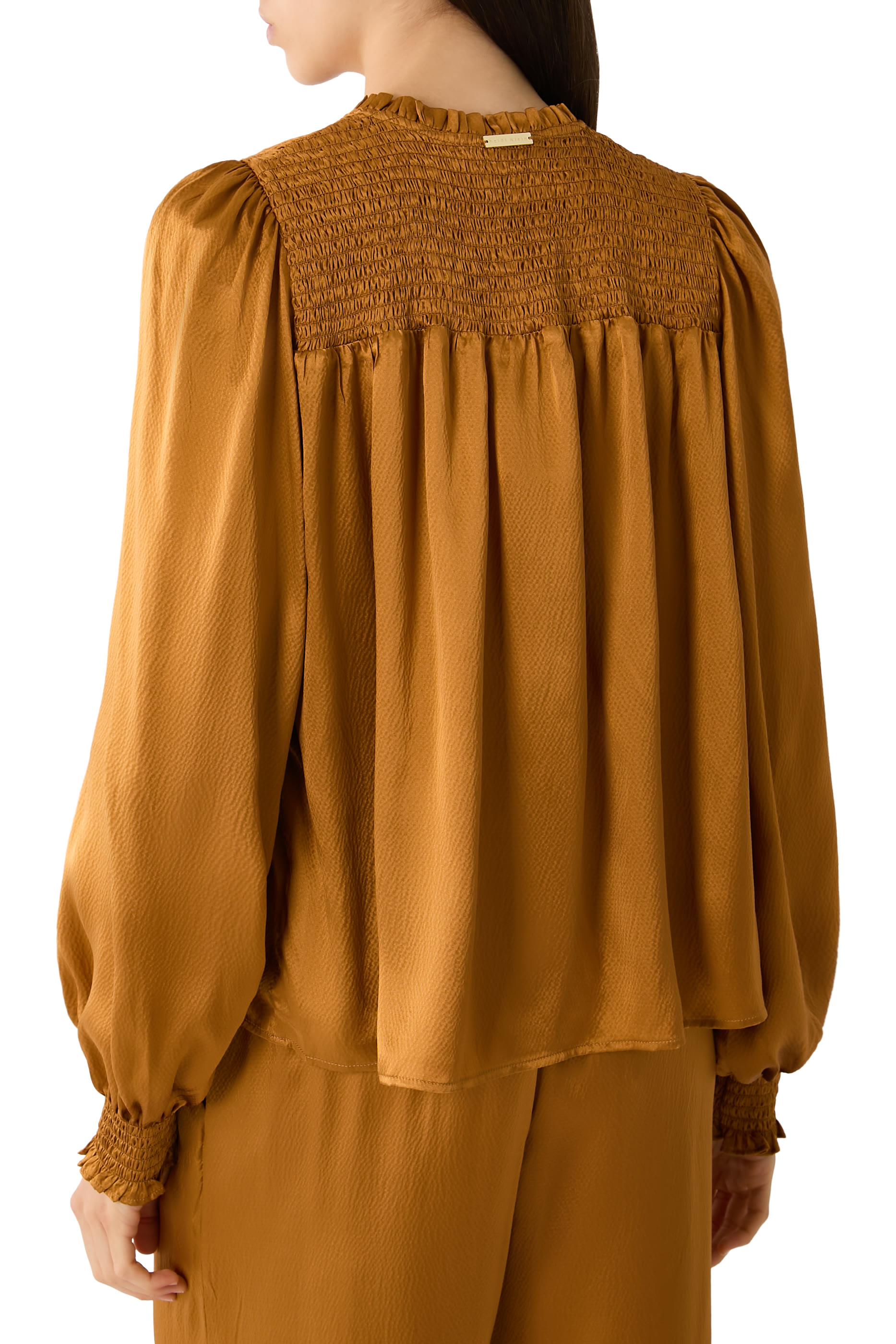 Atrani Smocked Shoulder Blouse