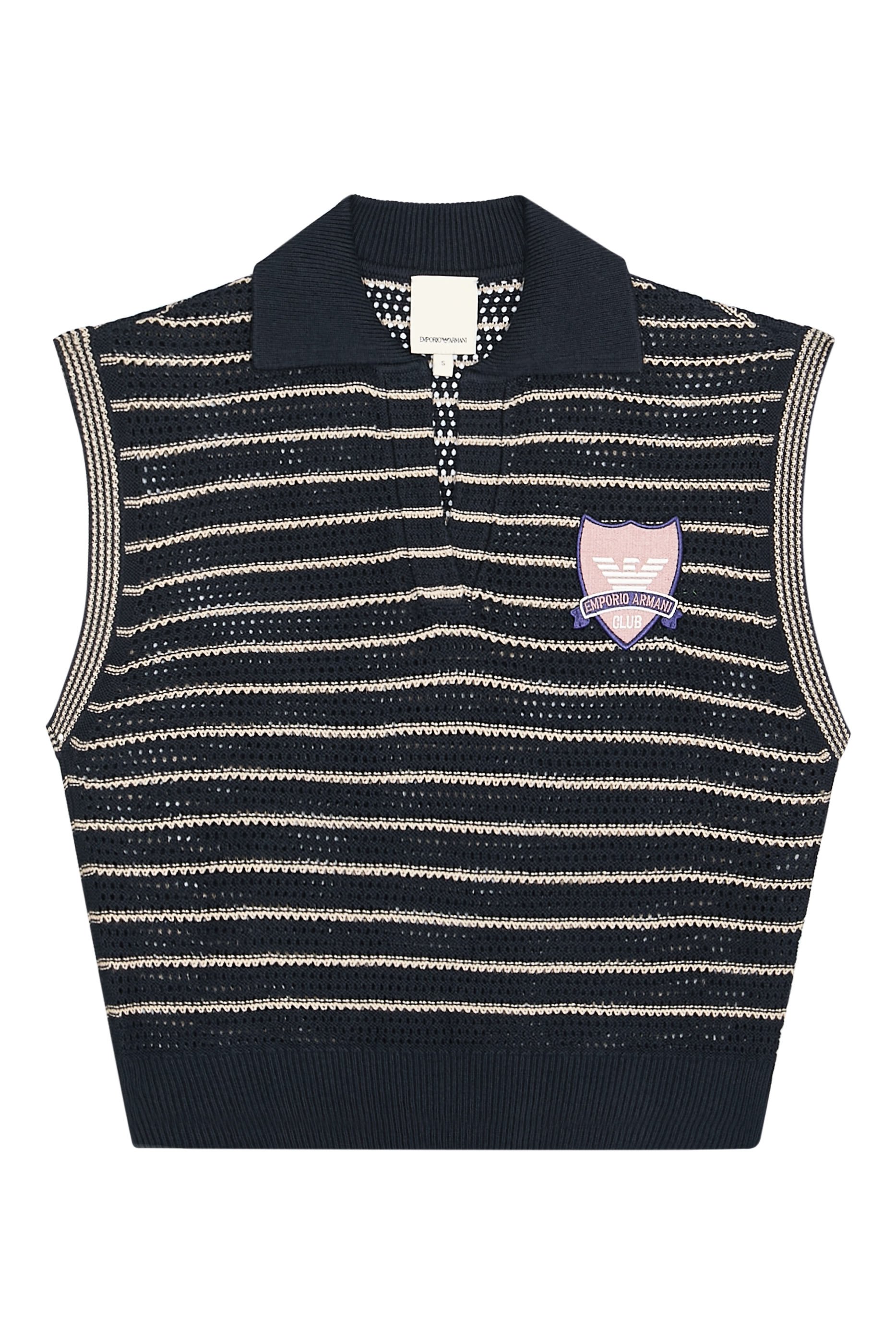 Logo Striped Polo Knit