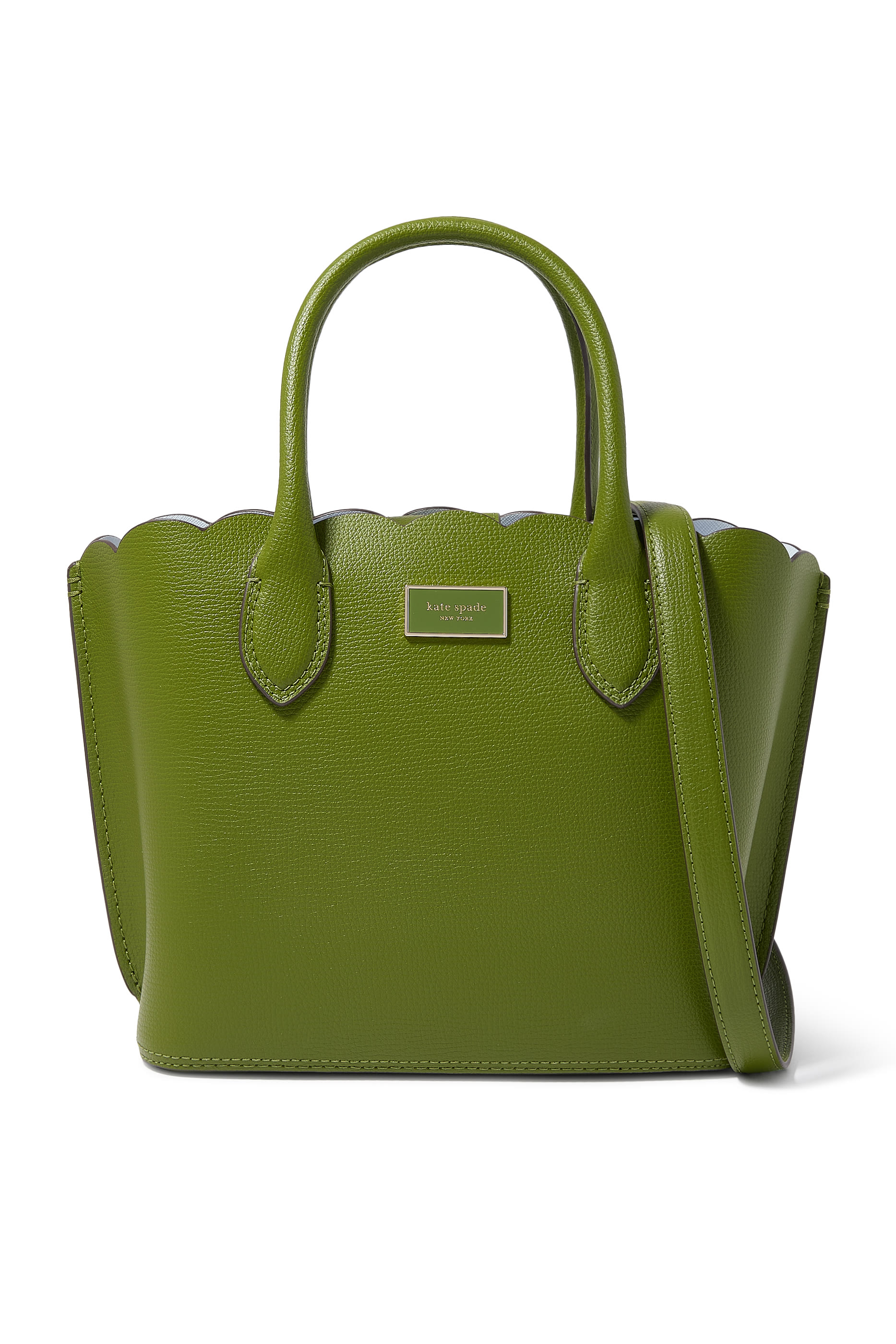 Suite Scallop Crossgrain Leather Crossbody Bag