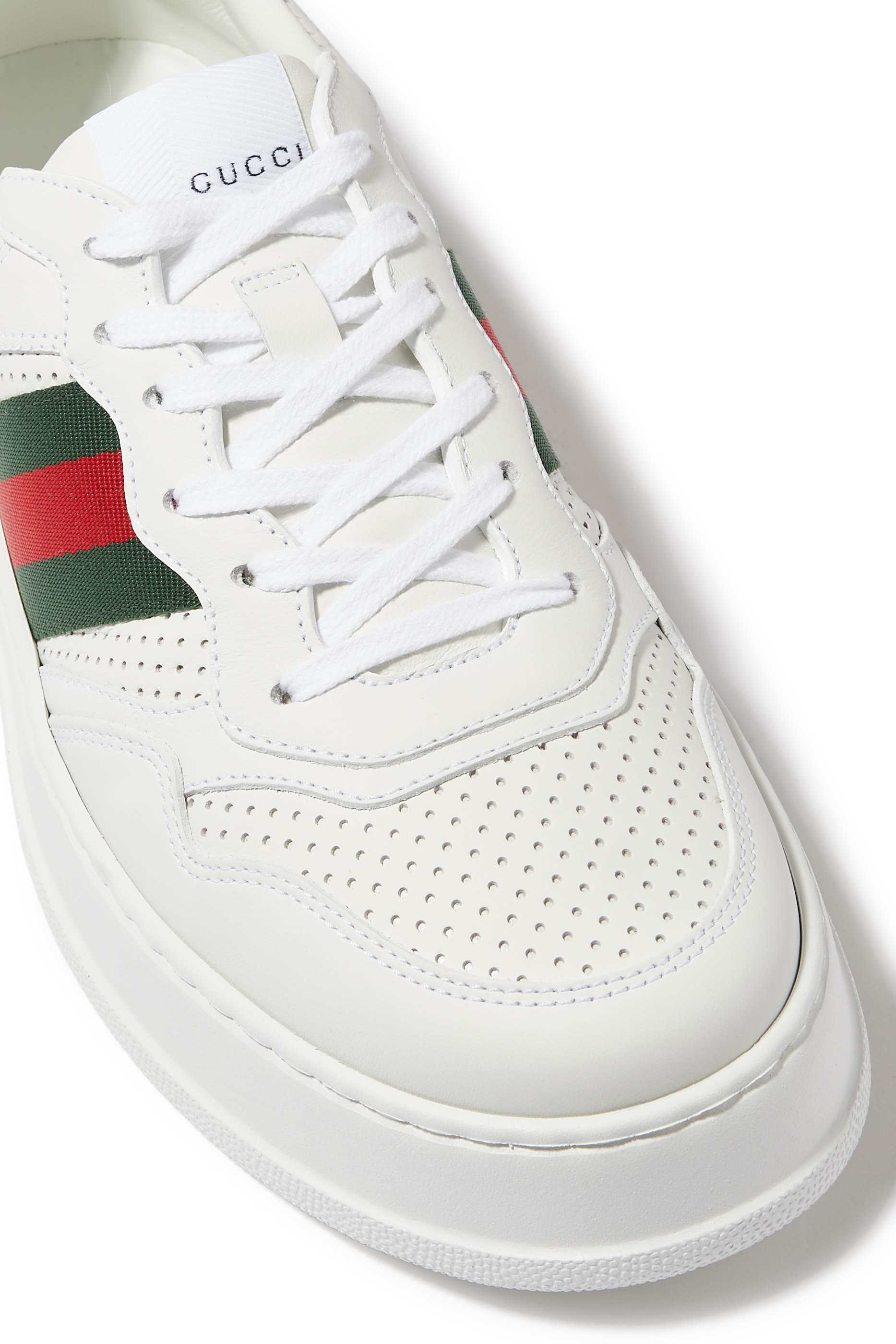 Webbed Leather Sneakers