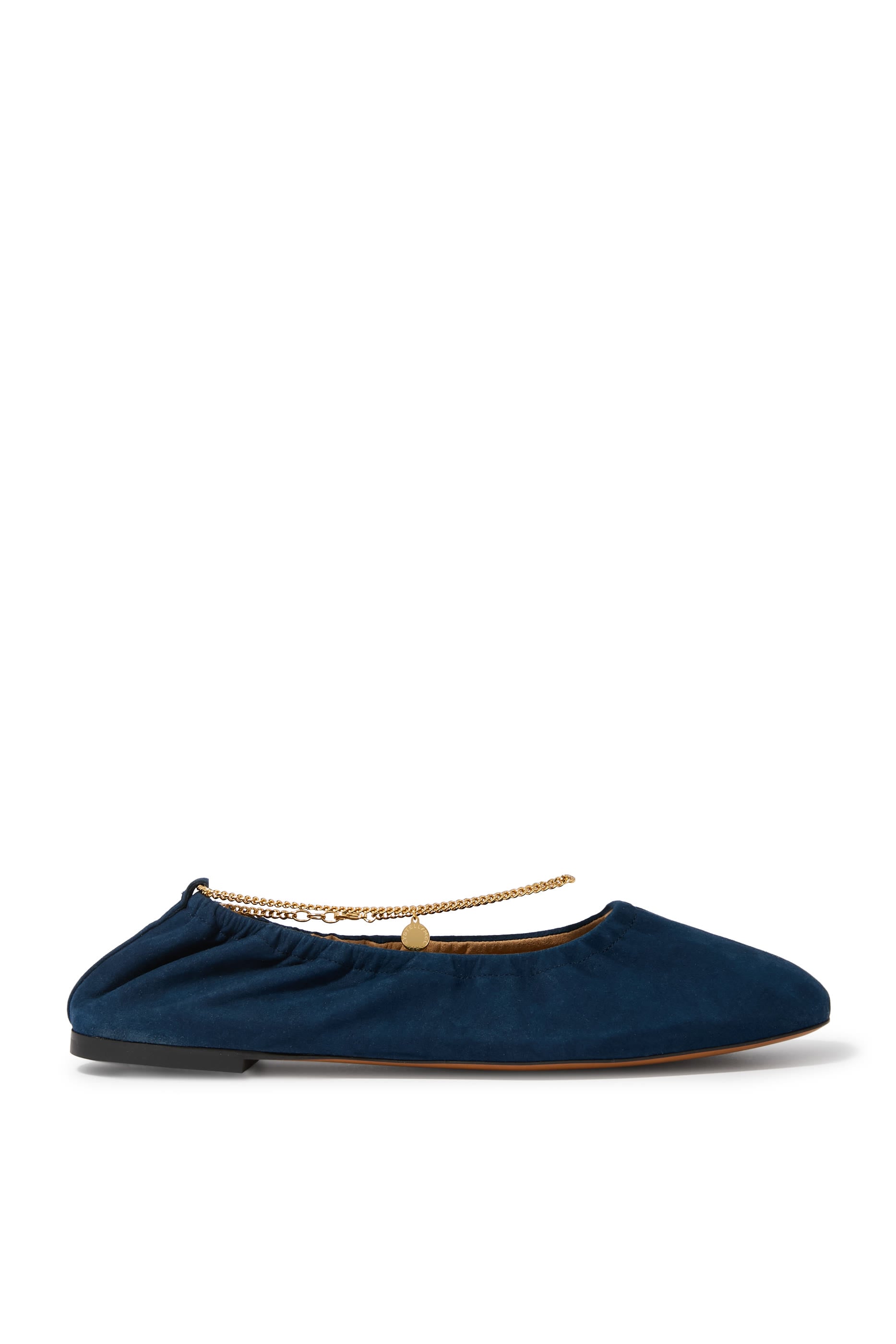Chain-Detail Ballerina Flats  