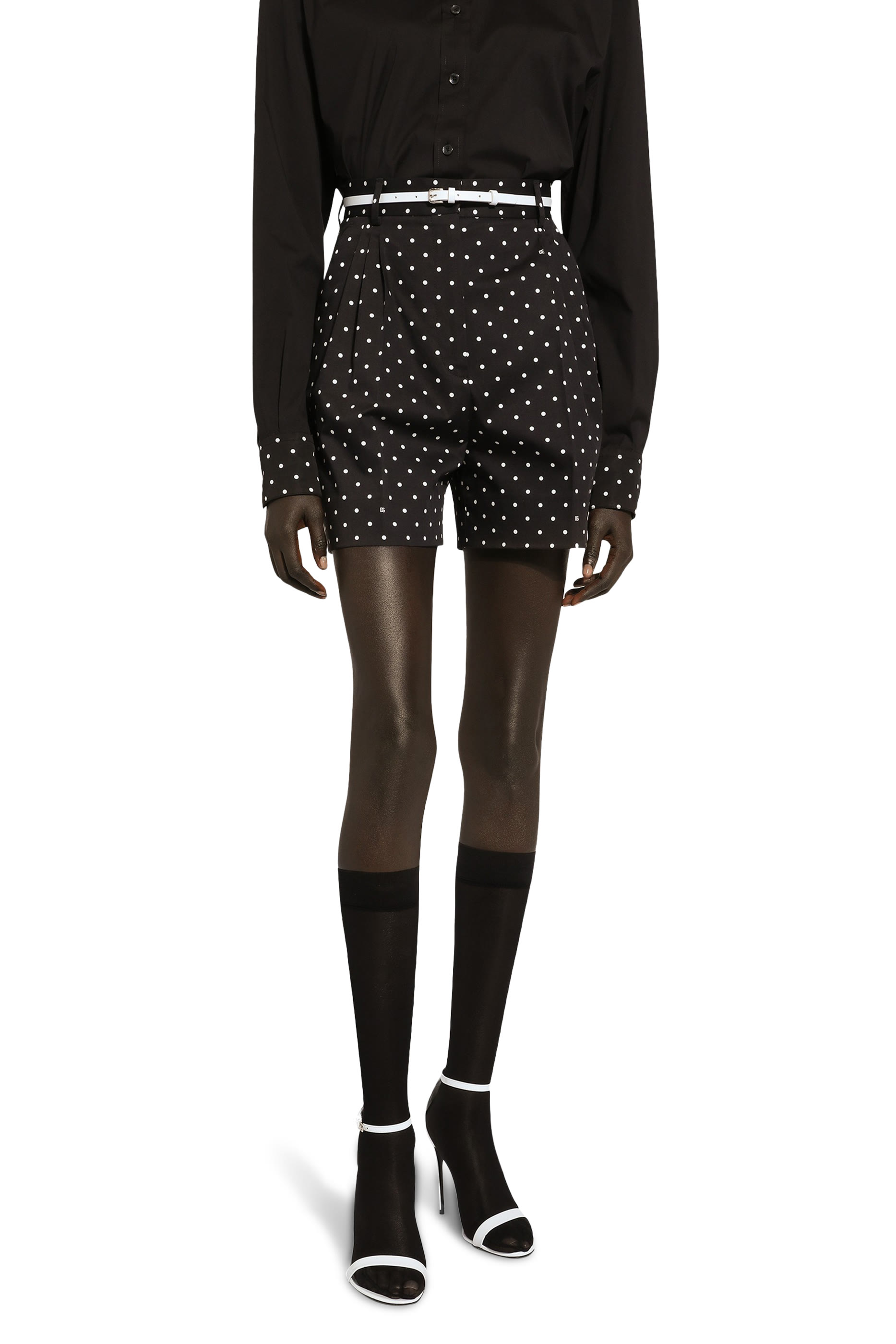 Polka-dot Cotton Shorts