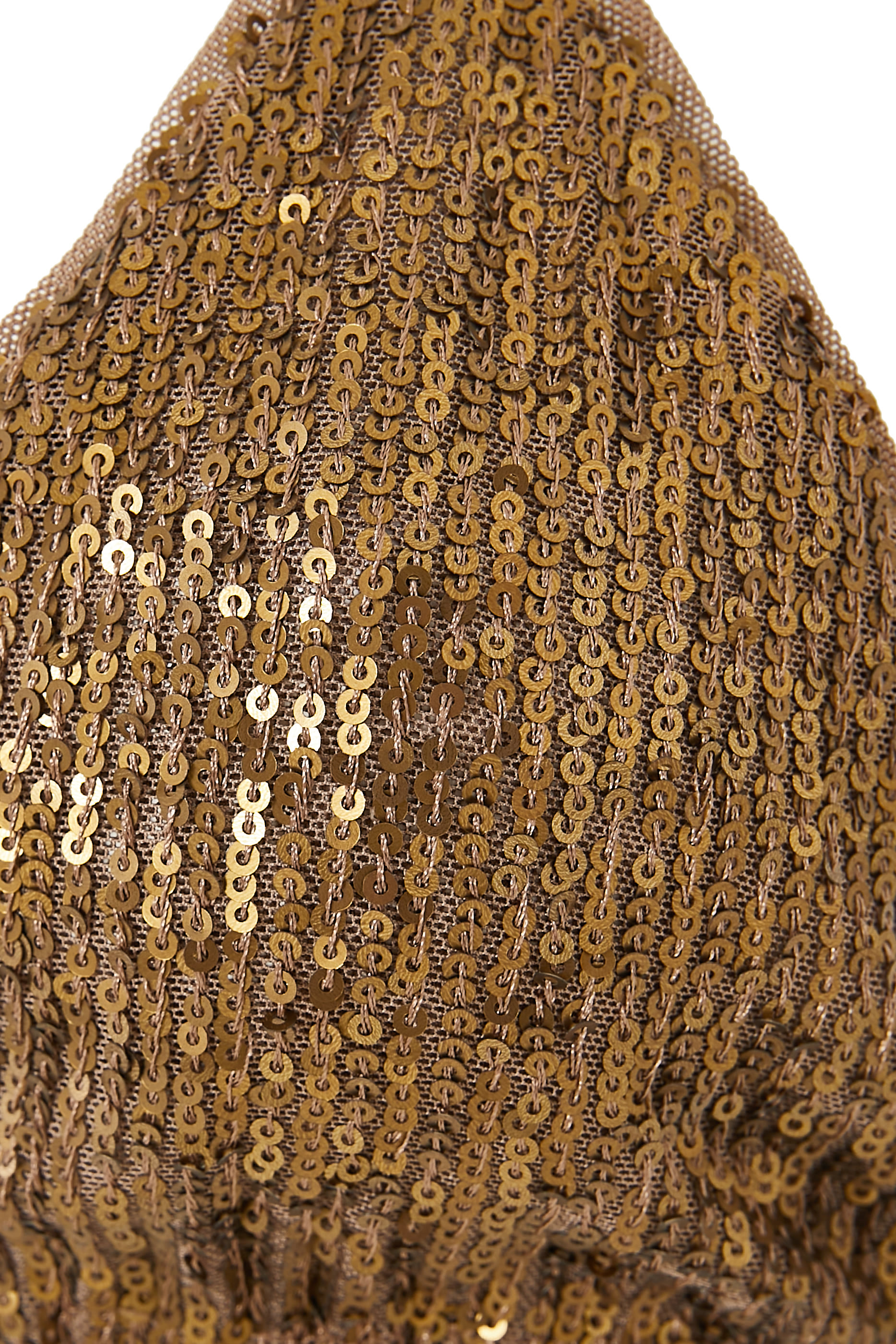 Sequin String Triangle Bikini Top