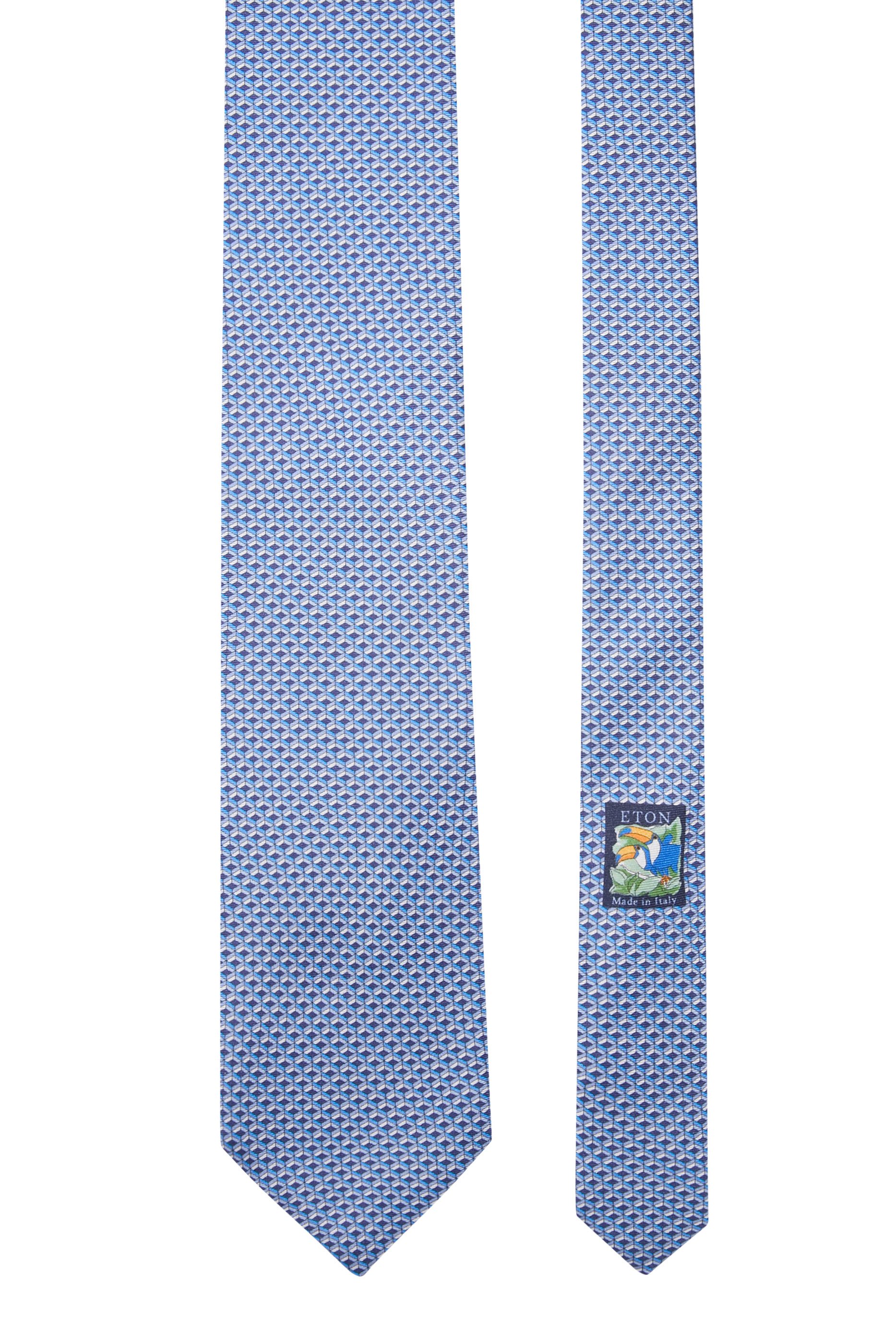 Geometric Print Silk Tie