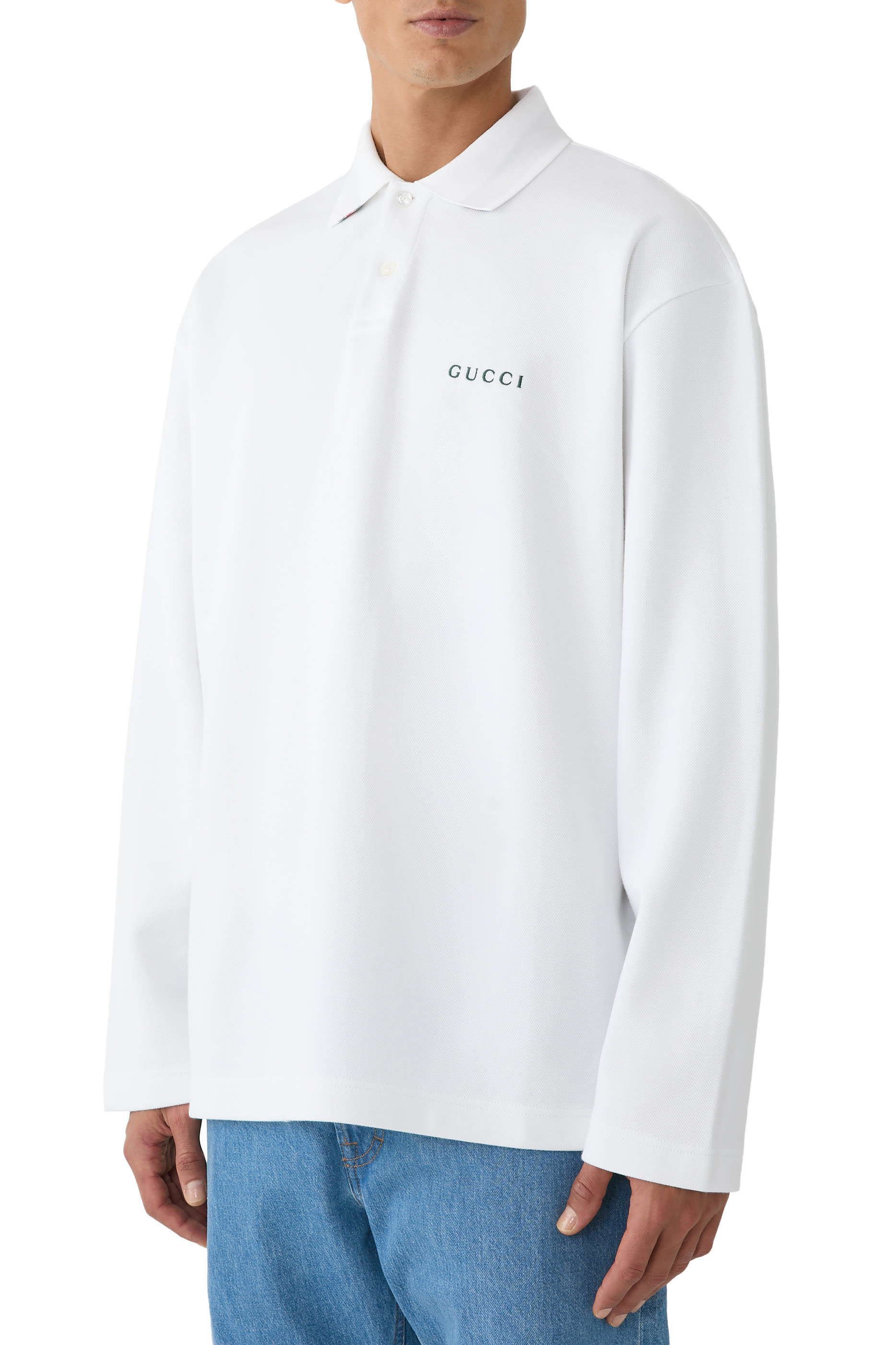 Cotton Piquet Polo Shirt with Web