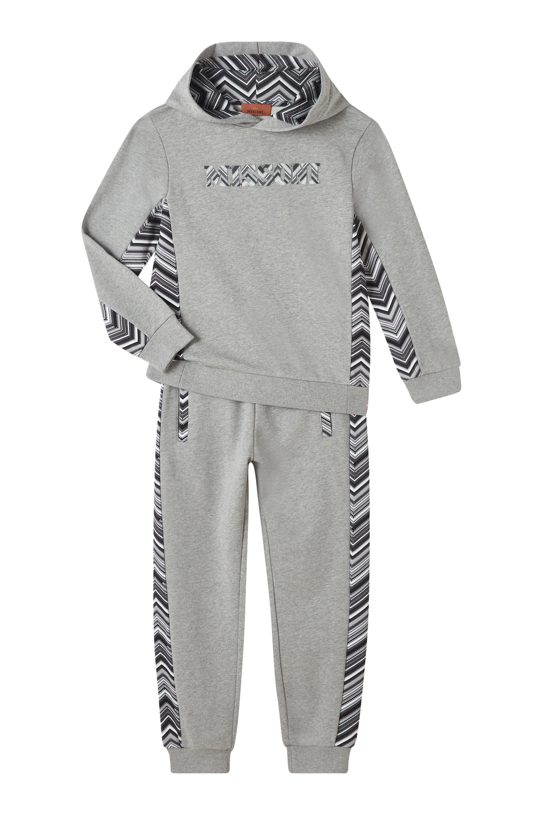 Kids Hooded Sweatshirt with Zigzag Logo