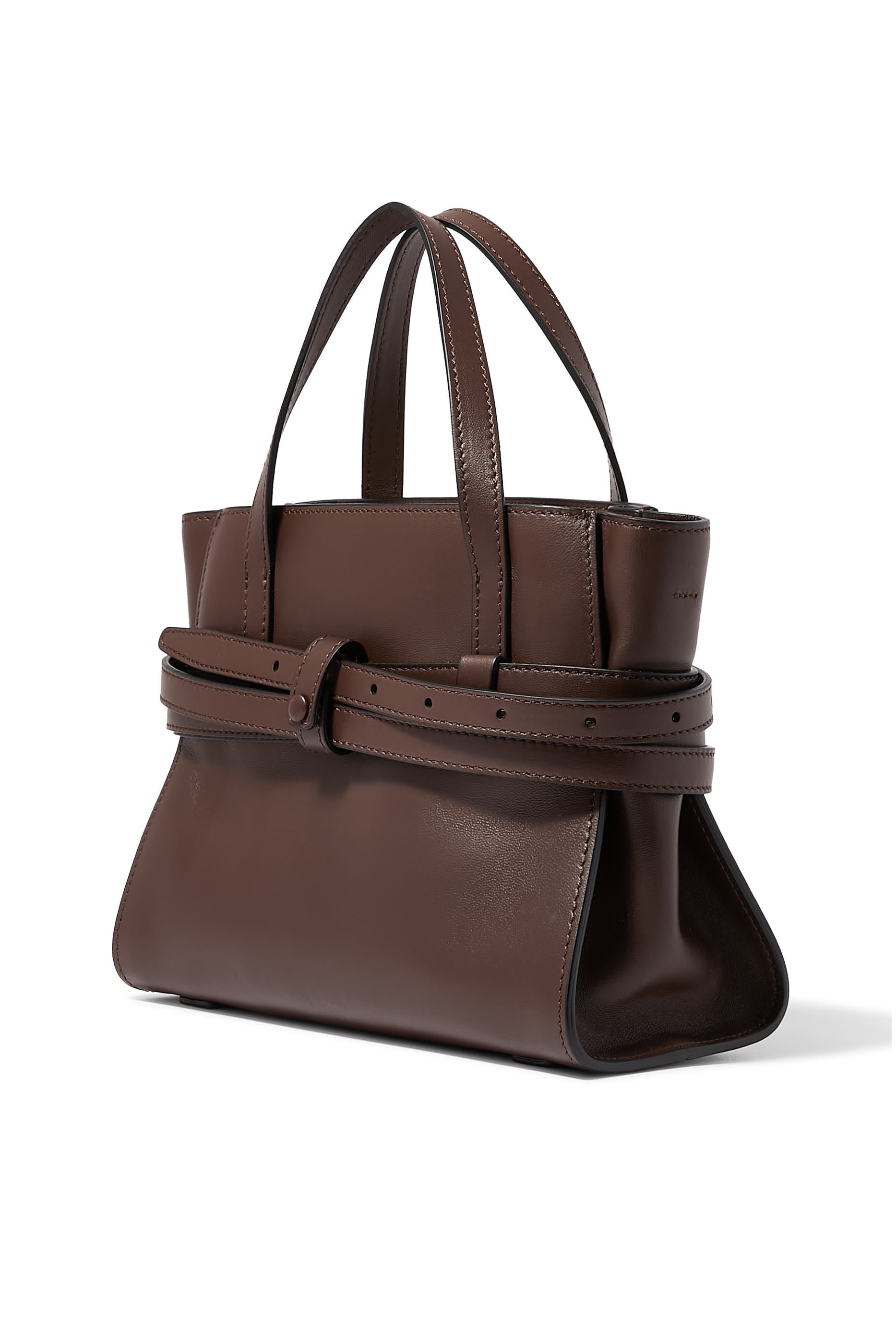Tie Me Buckle-Strap Small Tote Bag