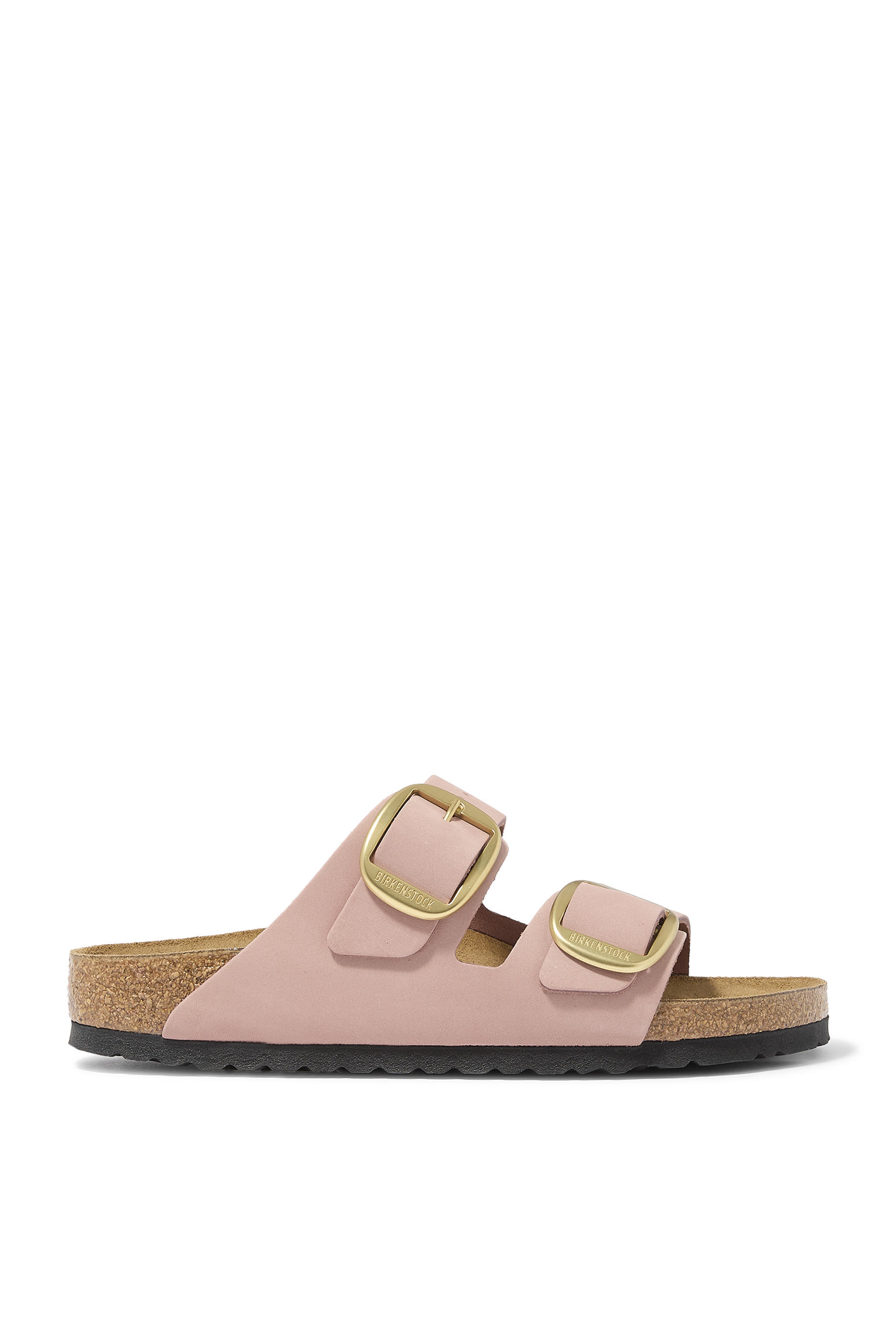 Big Buckle Suede Slides