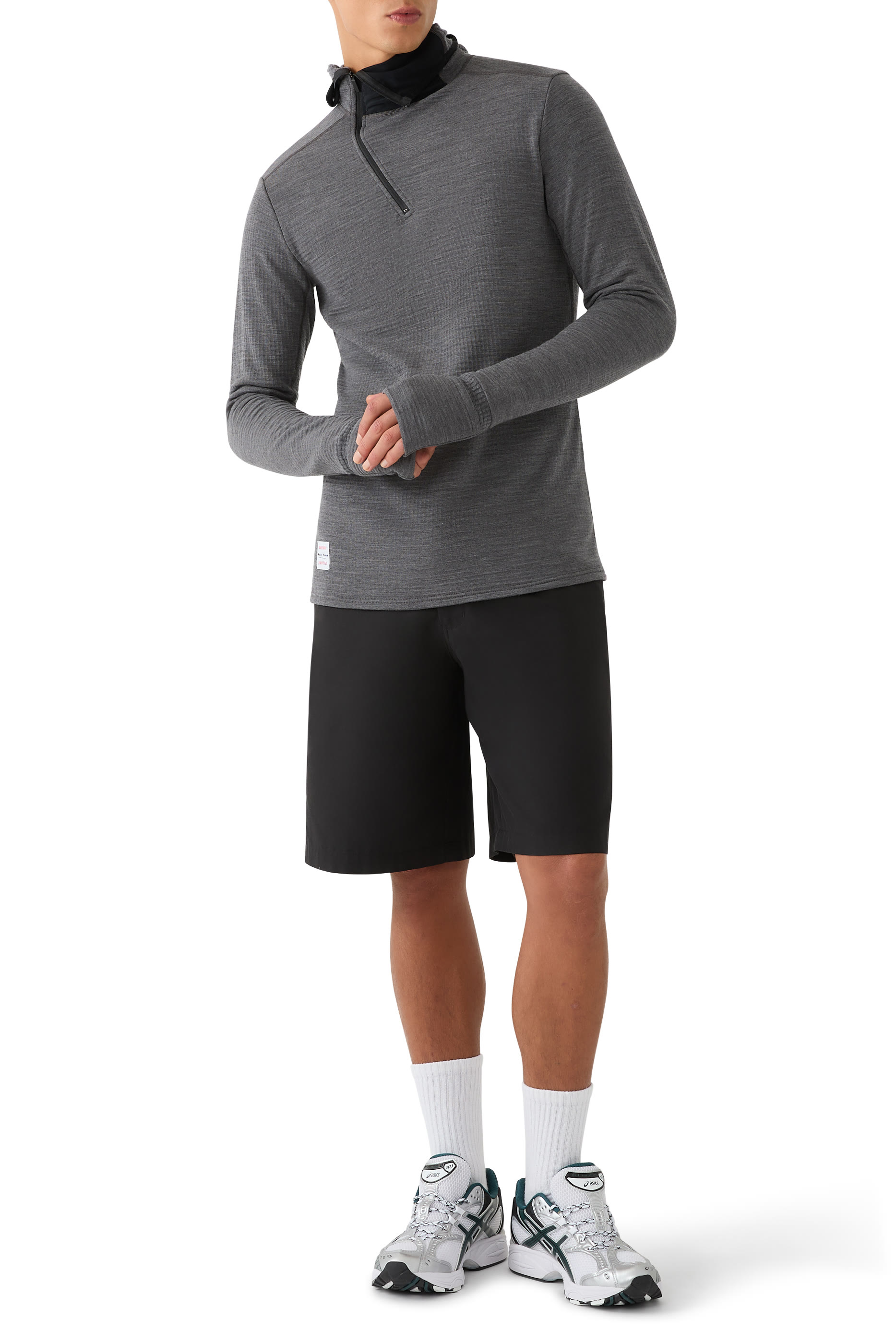 Hooded Merino Grid Fleece