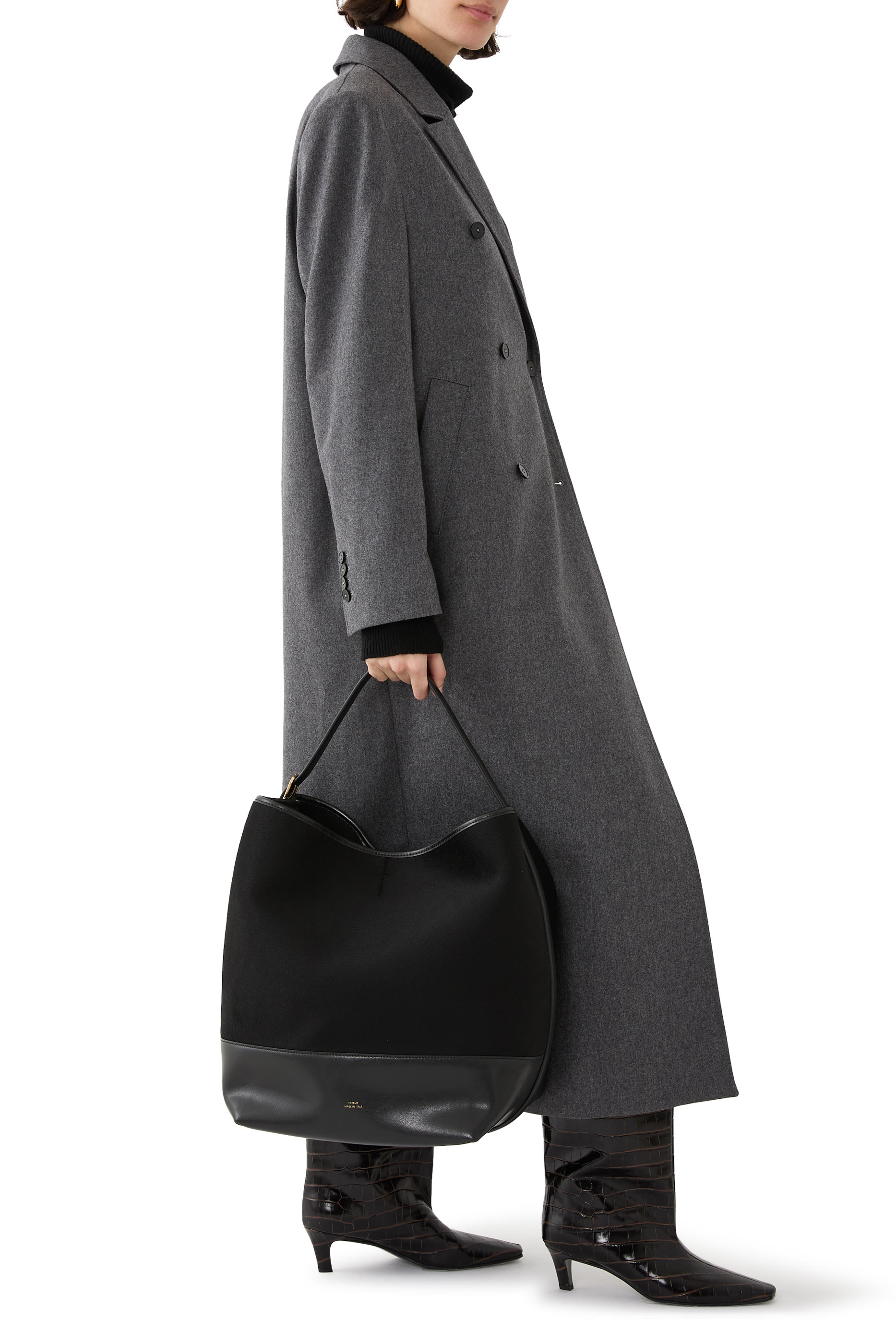 Belted Double Tote Bag