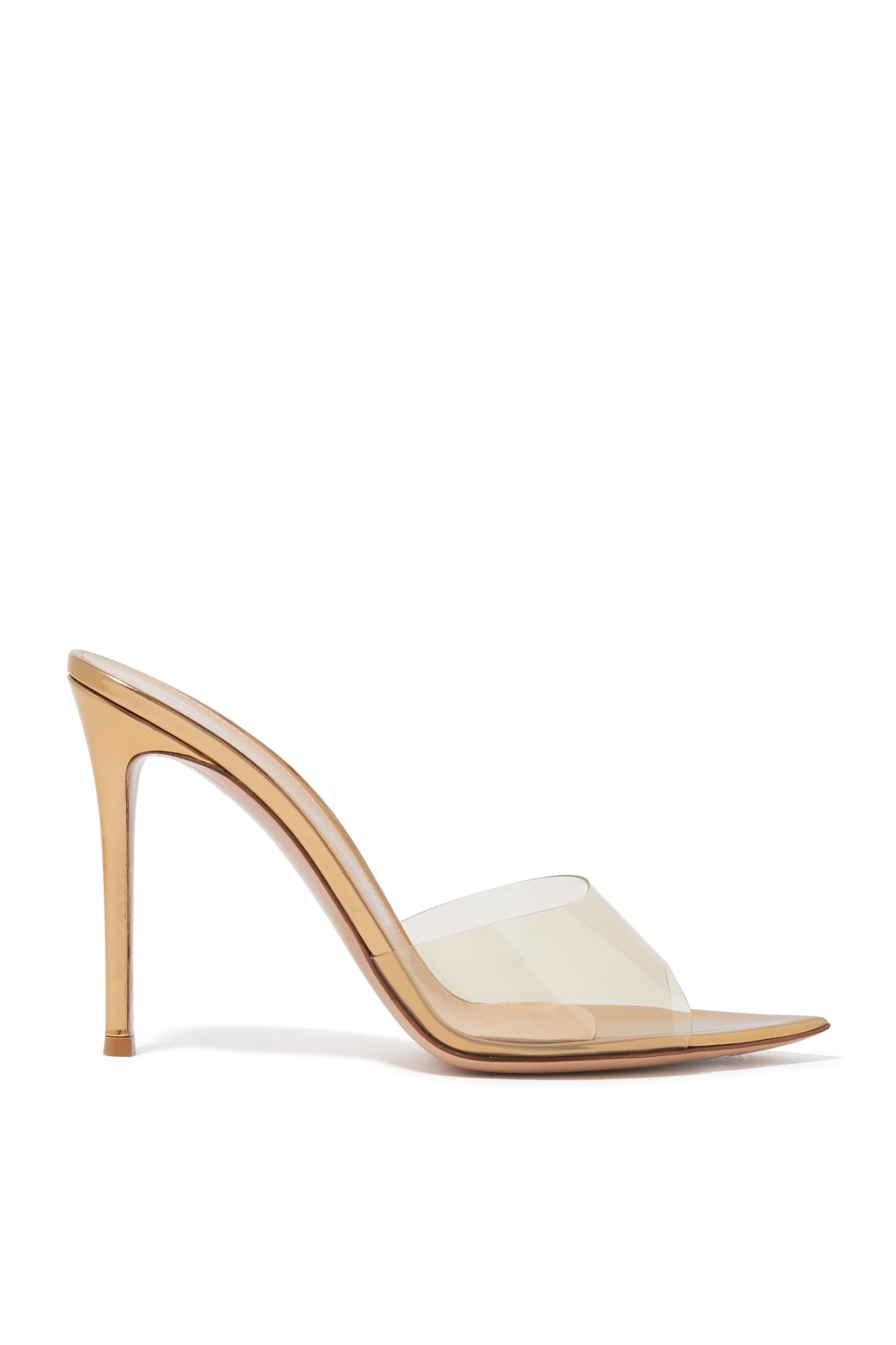 Elle 105 Plexi Leather Mules