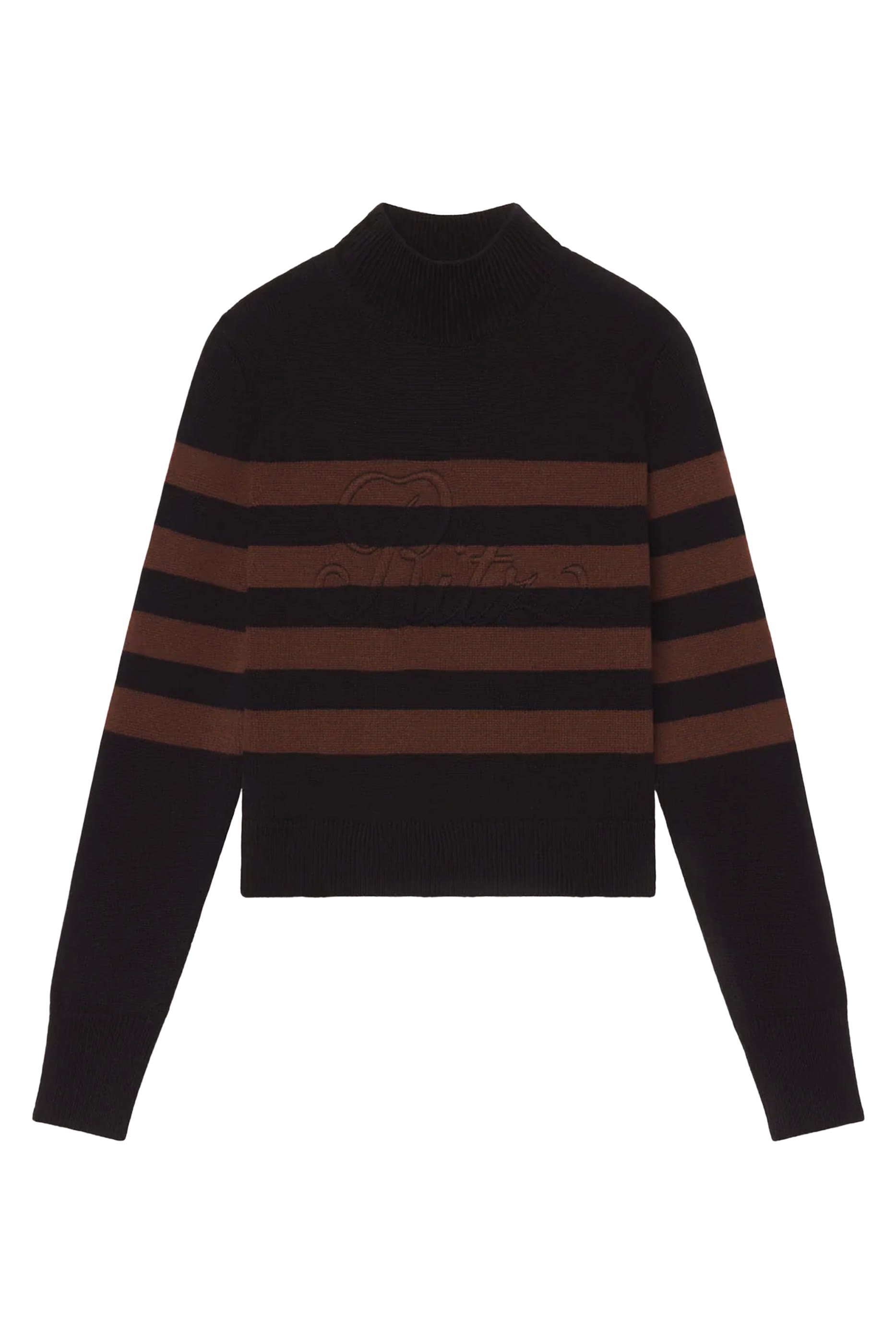  Ritz Striped Cashmere Turtleneck Sweater 
