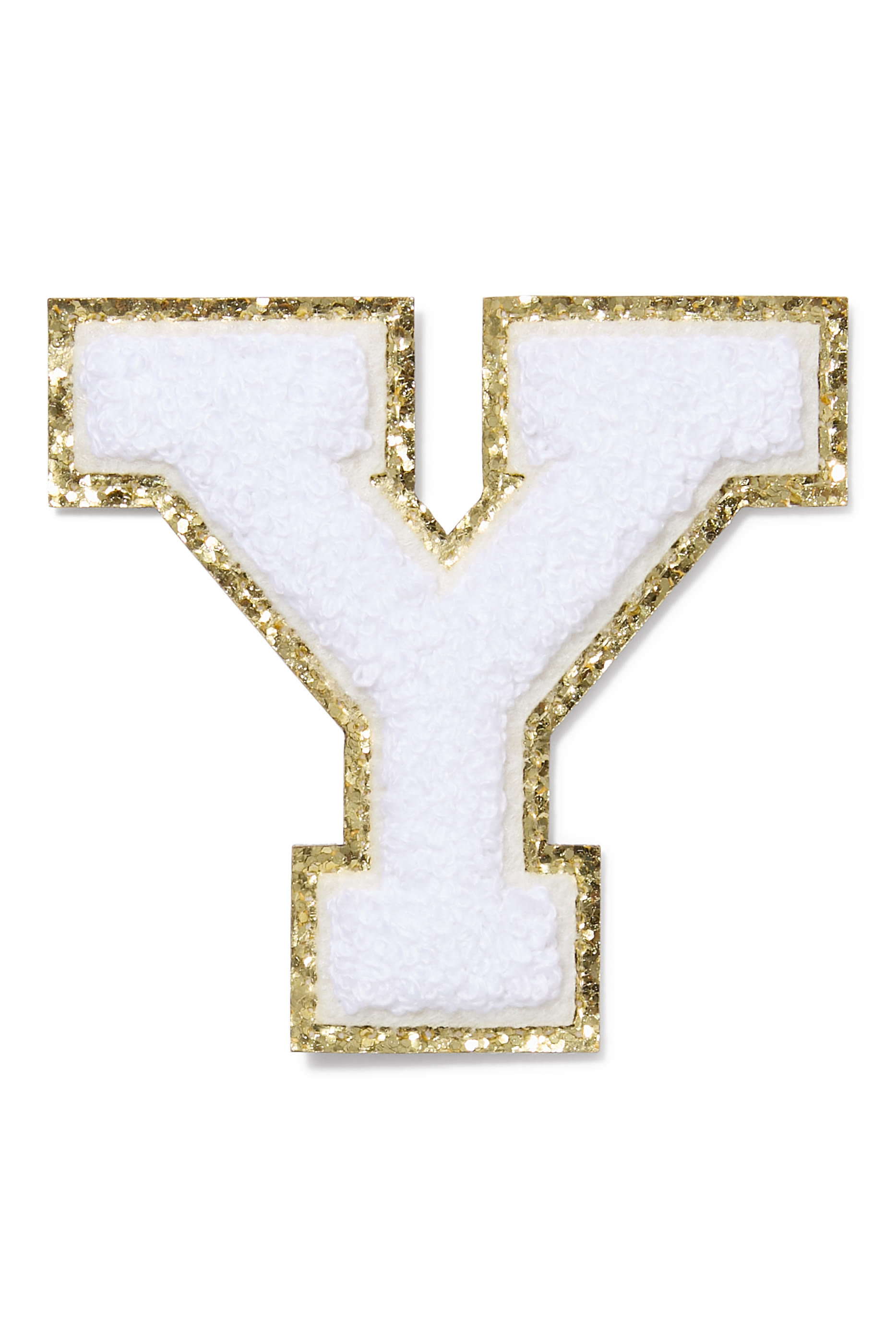 Kids Chenille Sparkle Letter 'Y' Patch