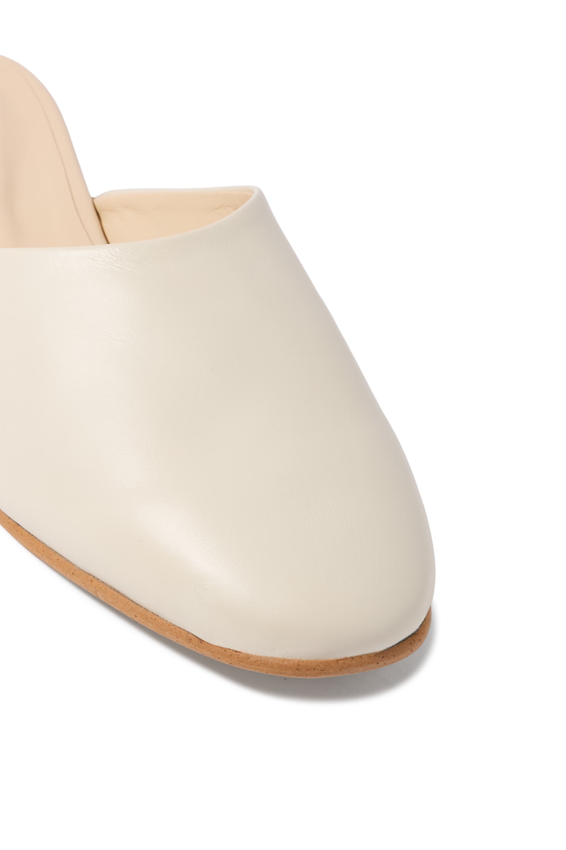 Leather Flat Mule Shoes