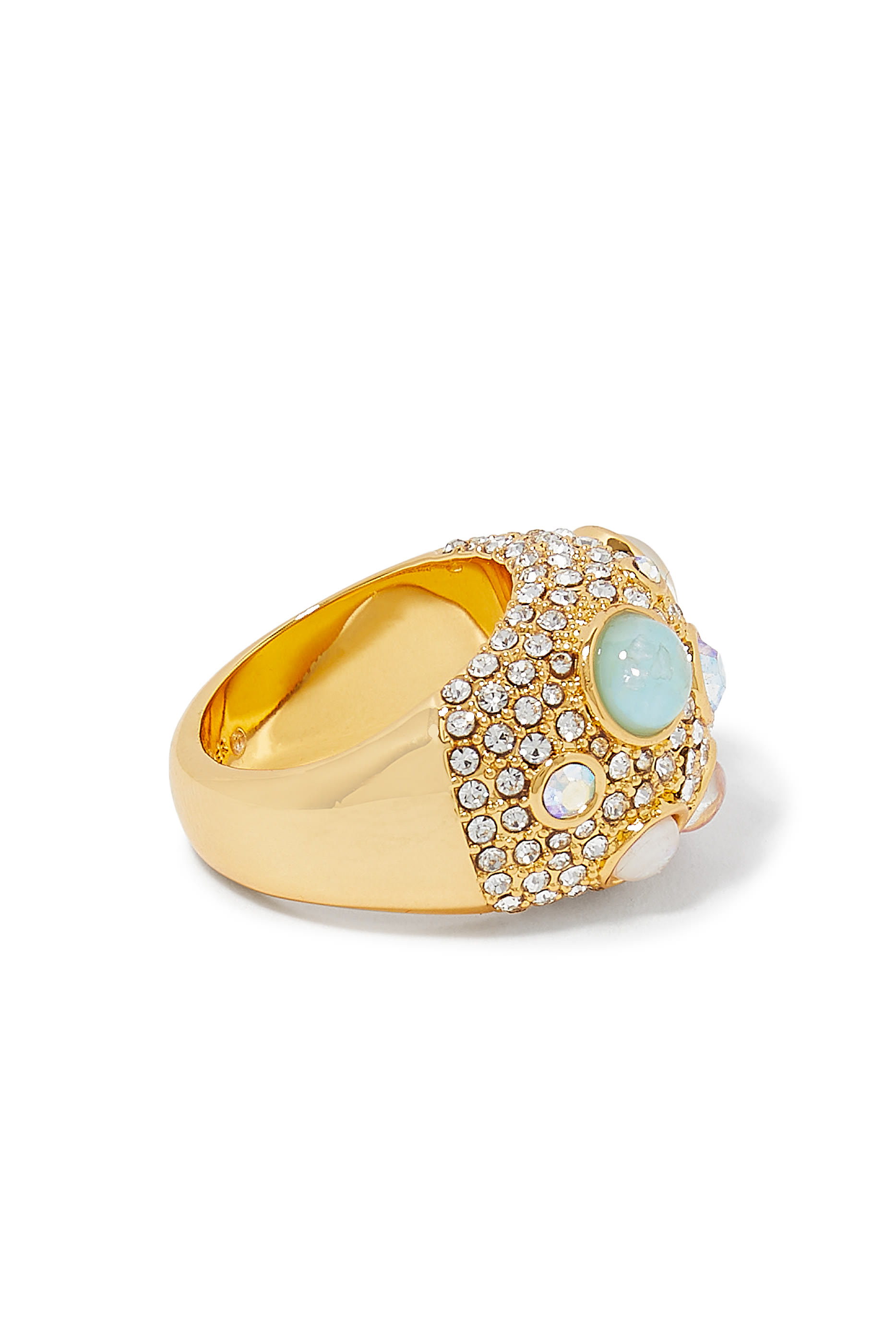 Opal Mix Pave Ring