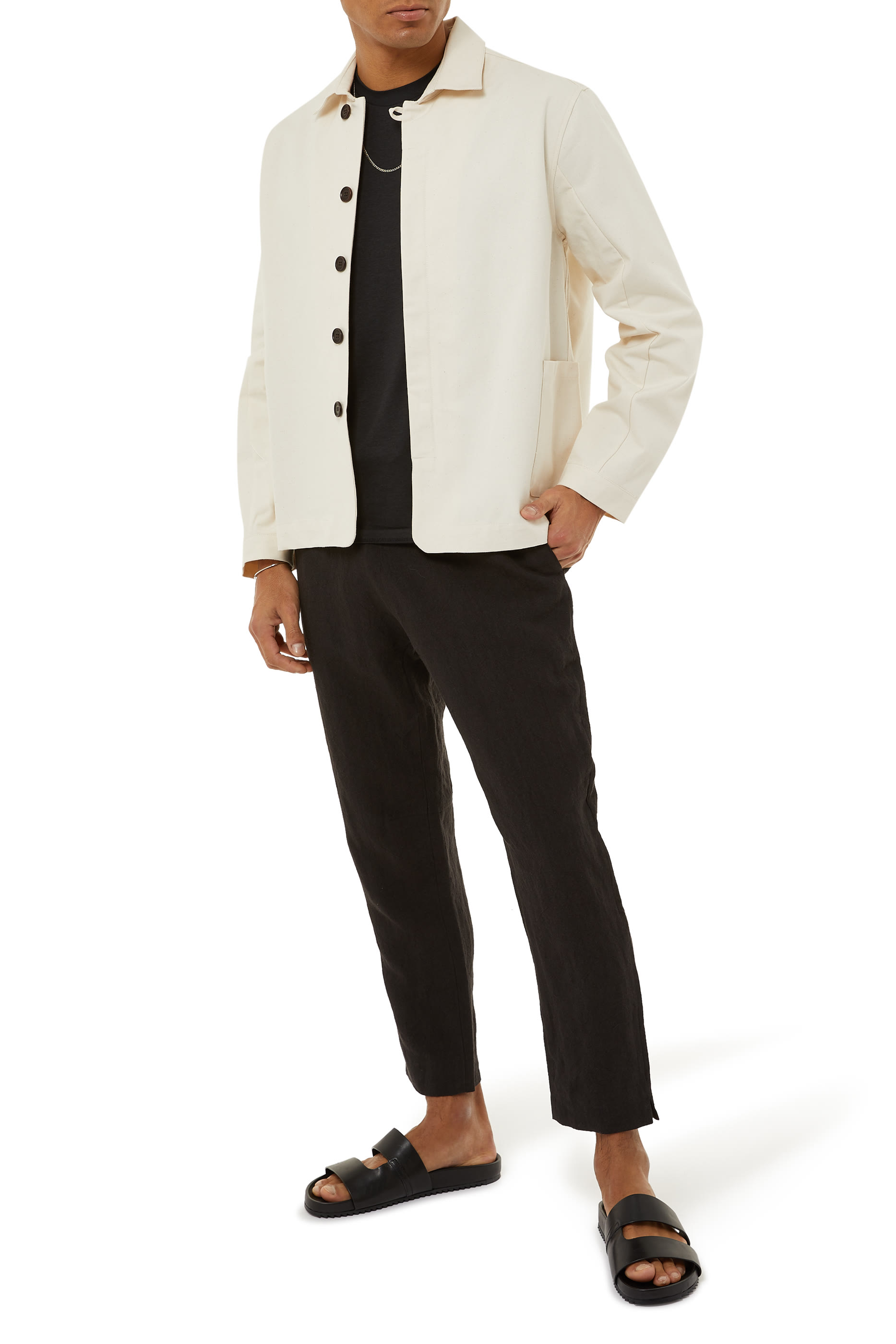 Elasticated Linen Trousers