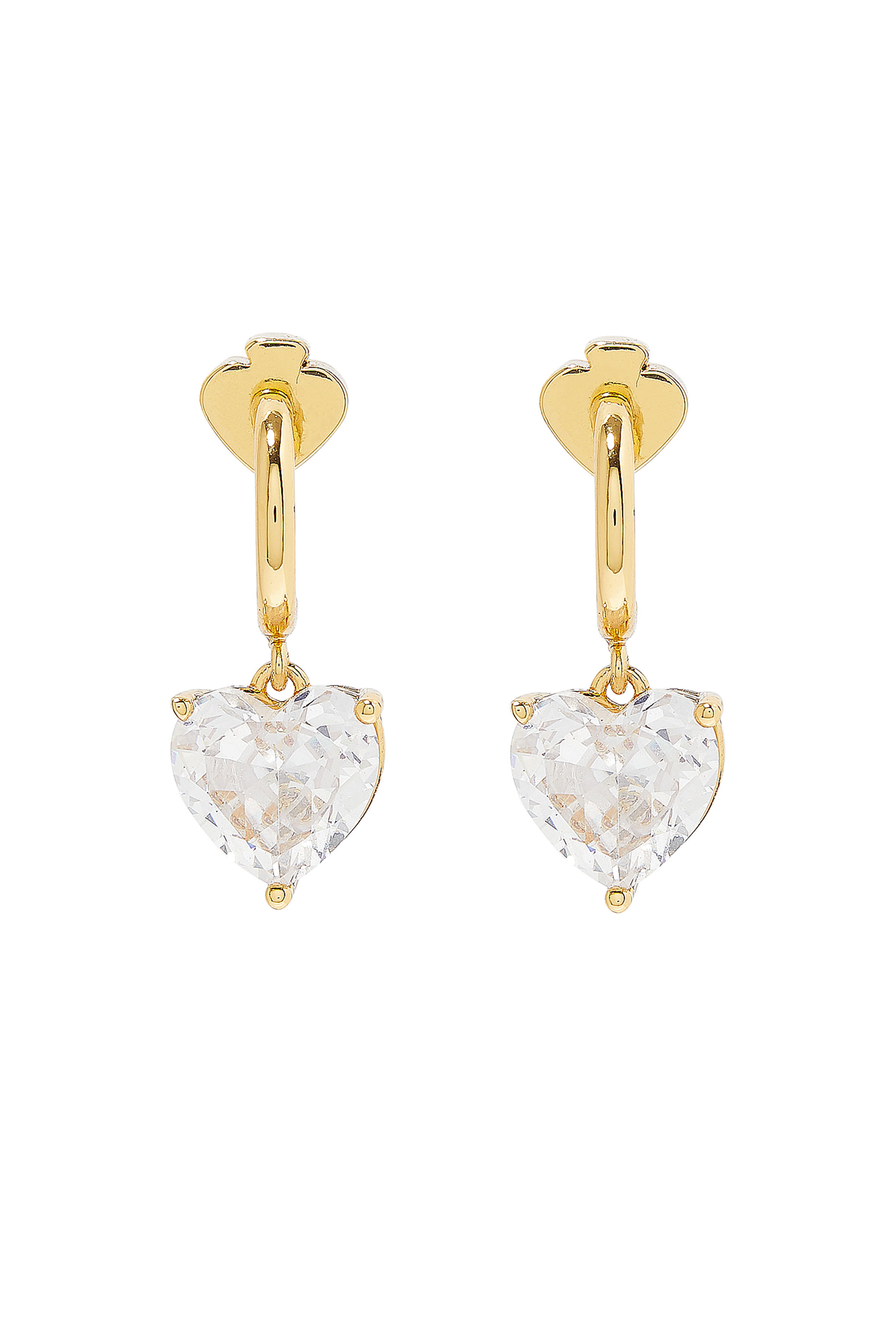 My Love Heart Huggies, Plated Metal & Cubic Zirconia