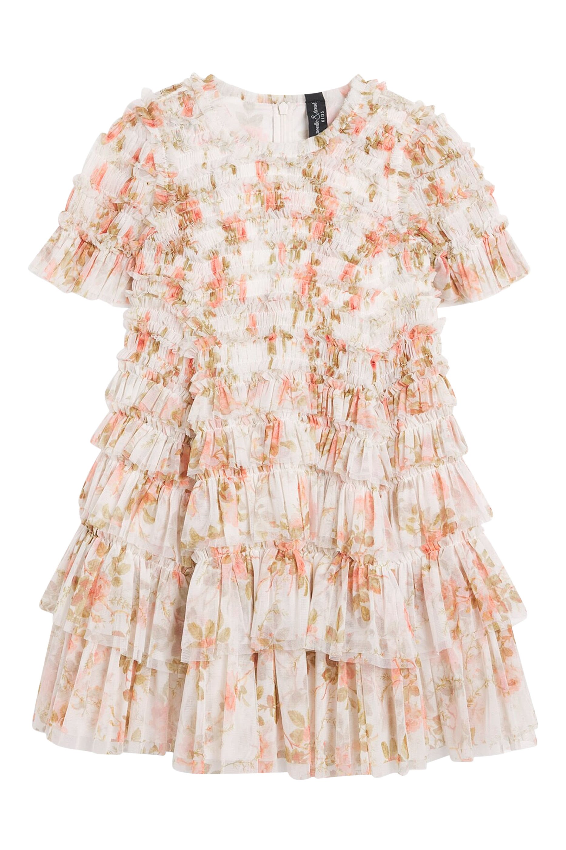 Kids Summer's Rose Valentine Ruffle Gown