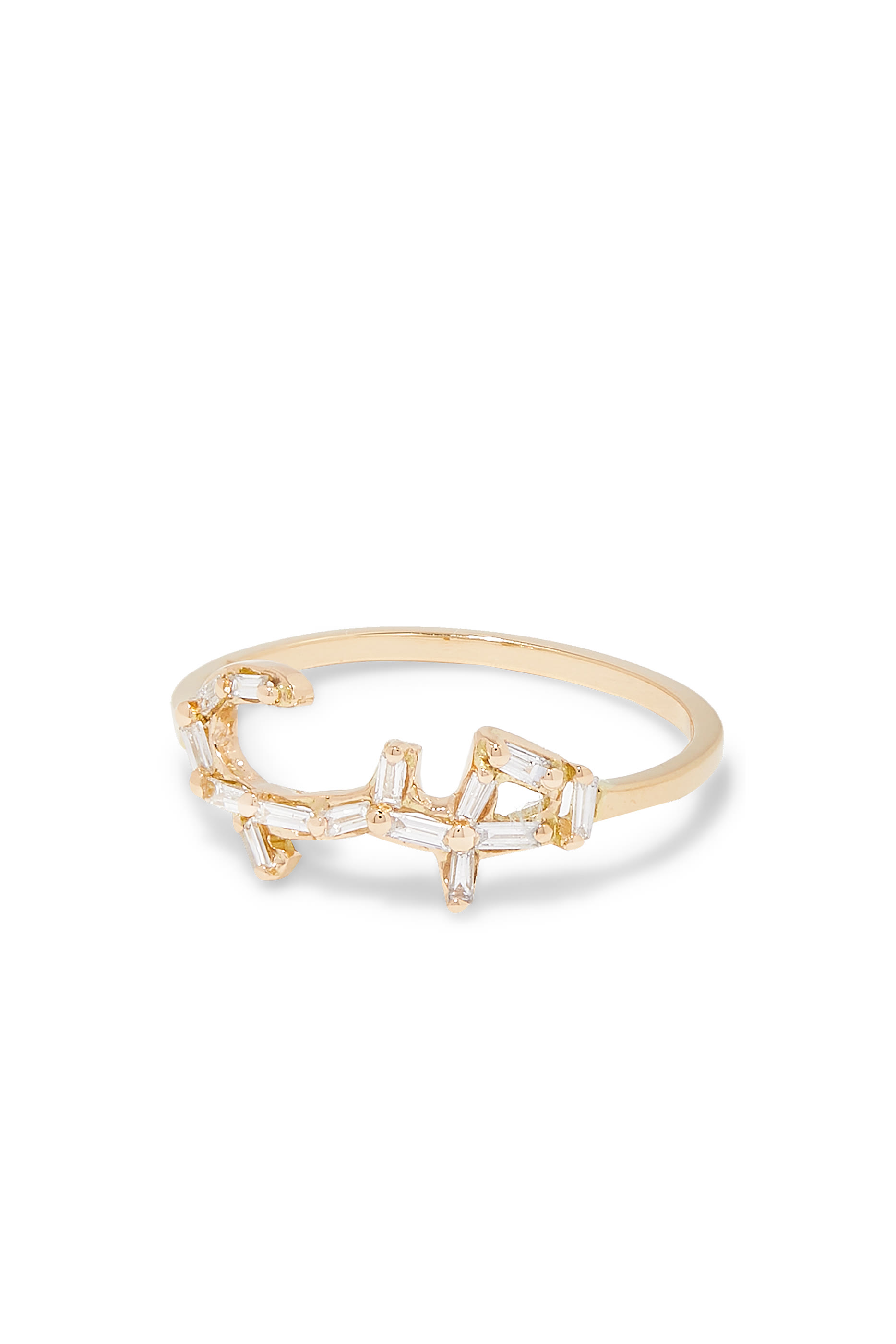 Hobb/Love Ring, 18k Yellow Gold & Diamonds