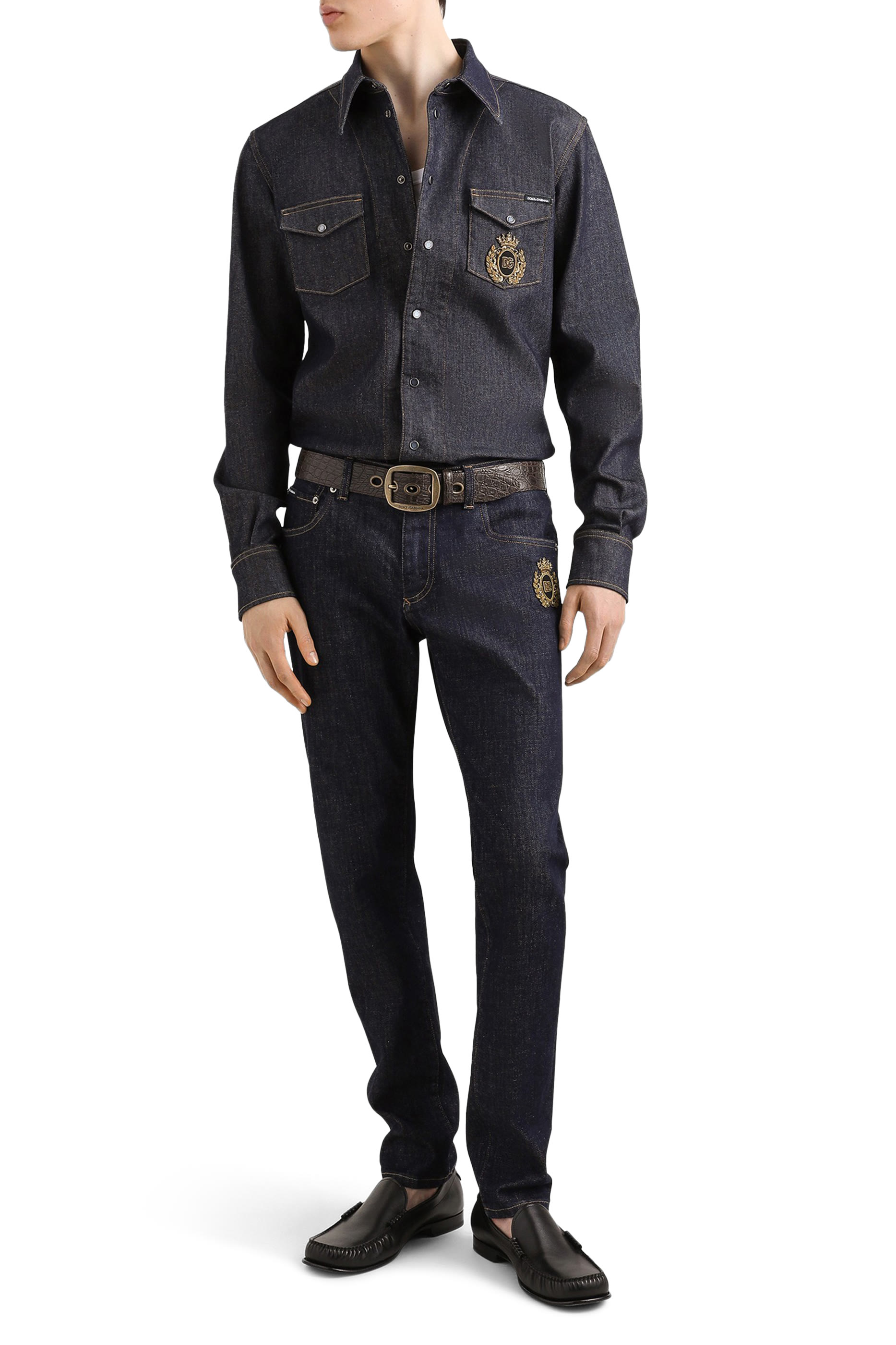 Heraldic Emblem Denim Shirt