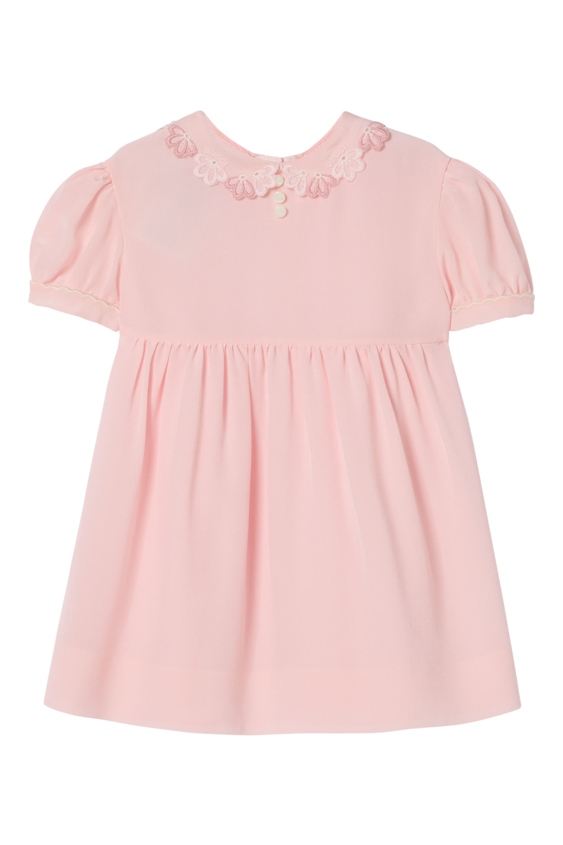 Kids Embroidered Silk Dress