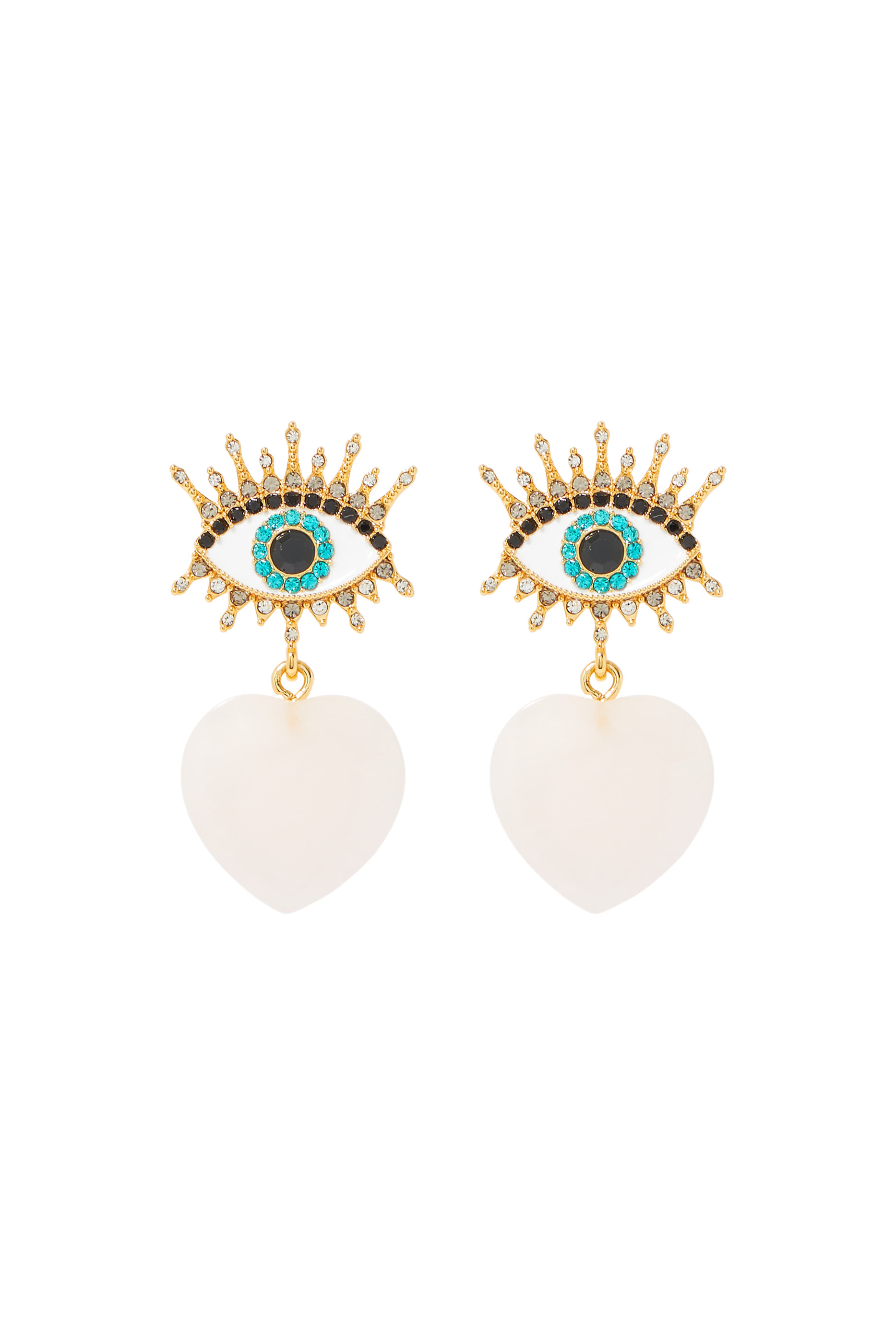 Heart Eye Drop Earrings