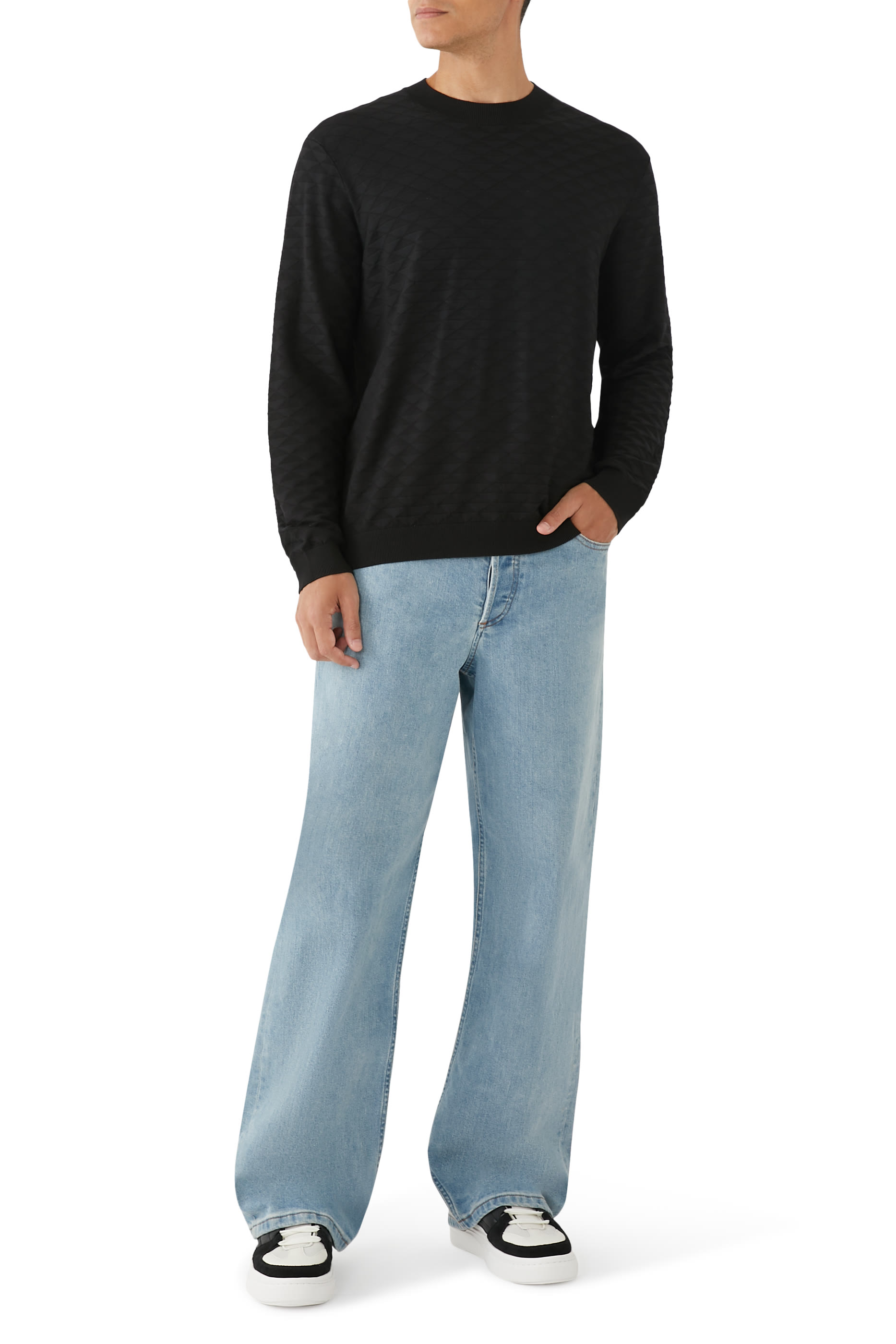 The Grid Crewneck Pullover