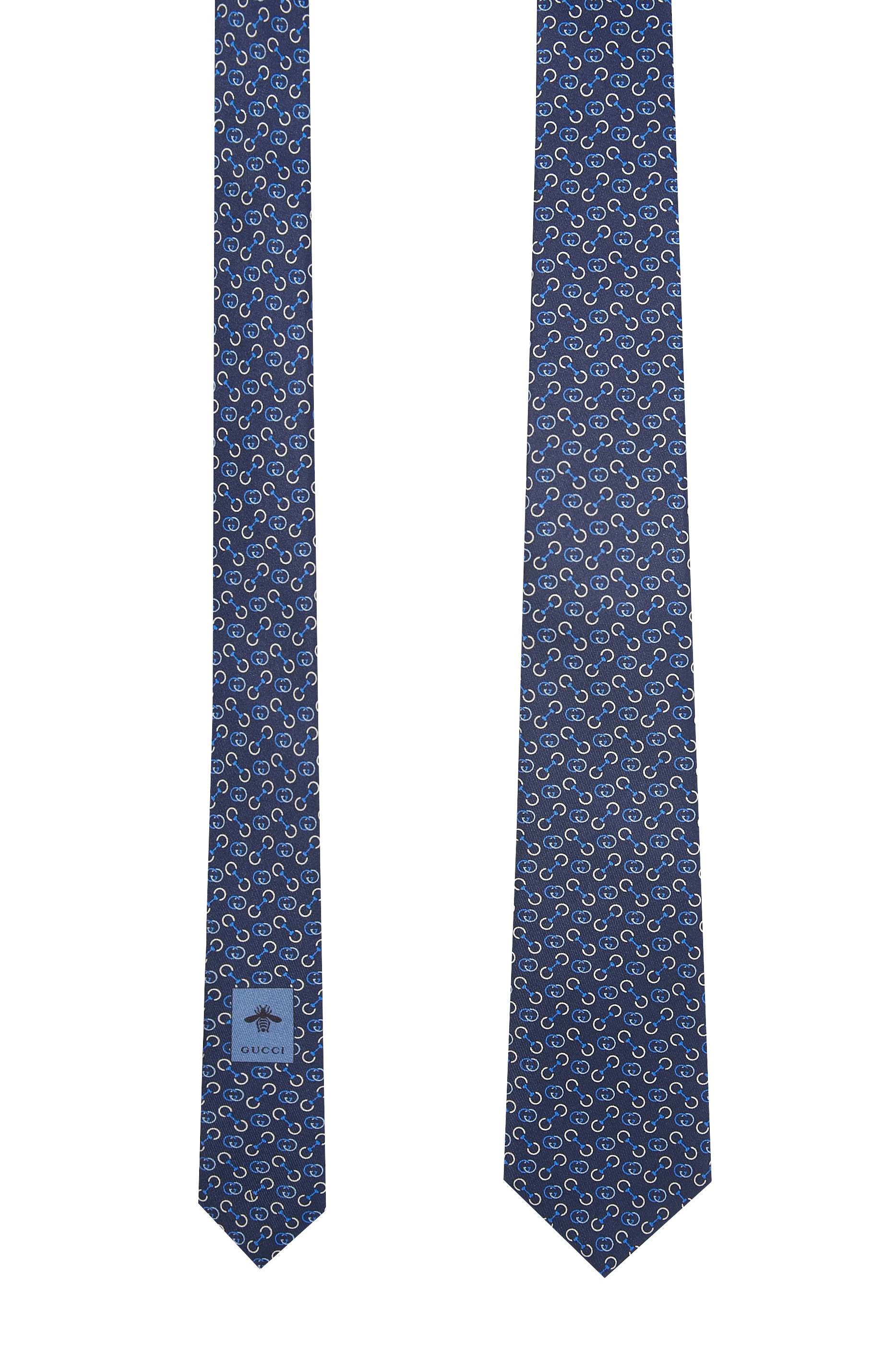 Stirrup Interlocking G Print Silk Tie
