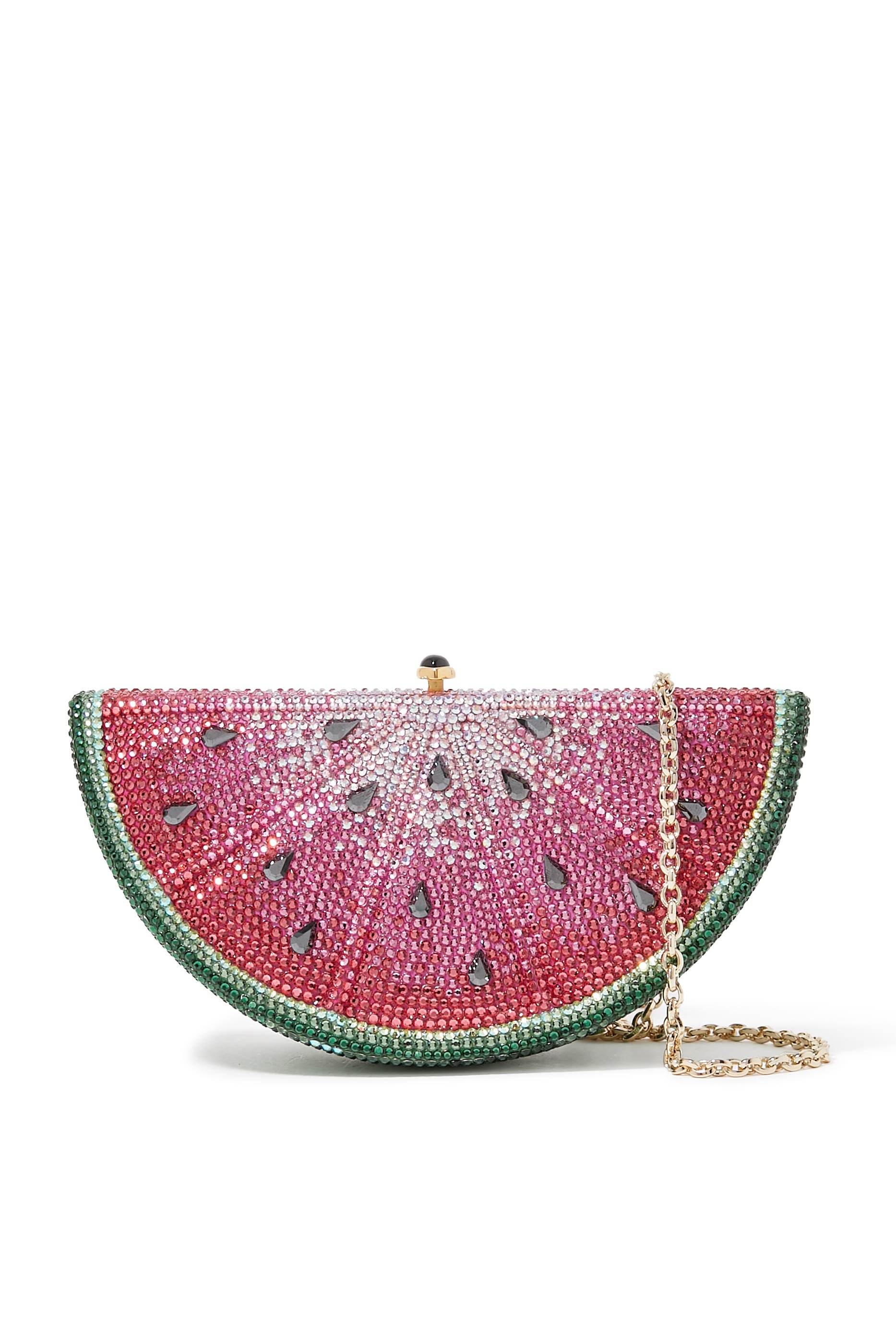 Watermelon Slice Crystal Clutch Bag