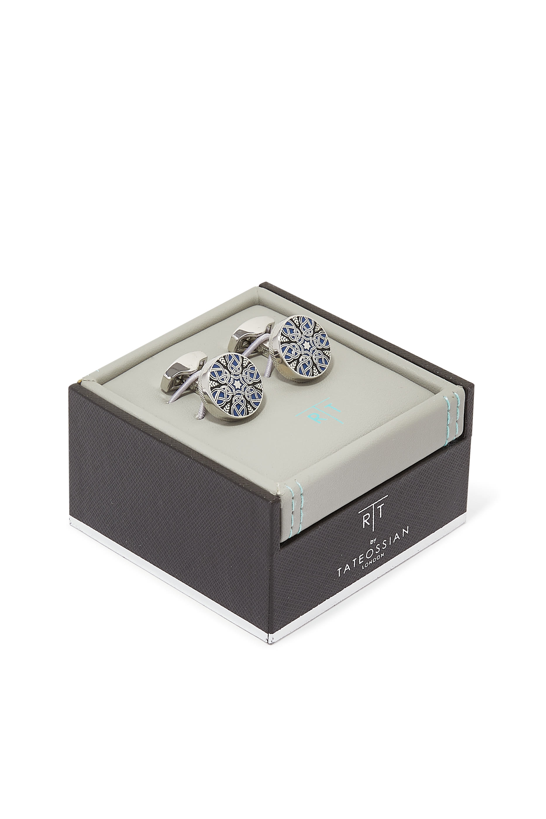 Star Weave Enamel Cufflinks