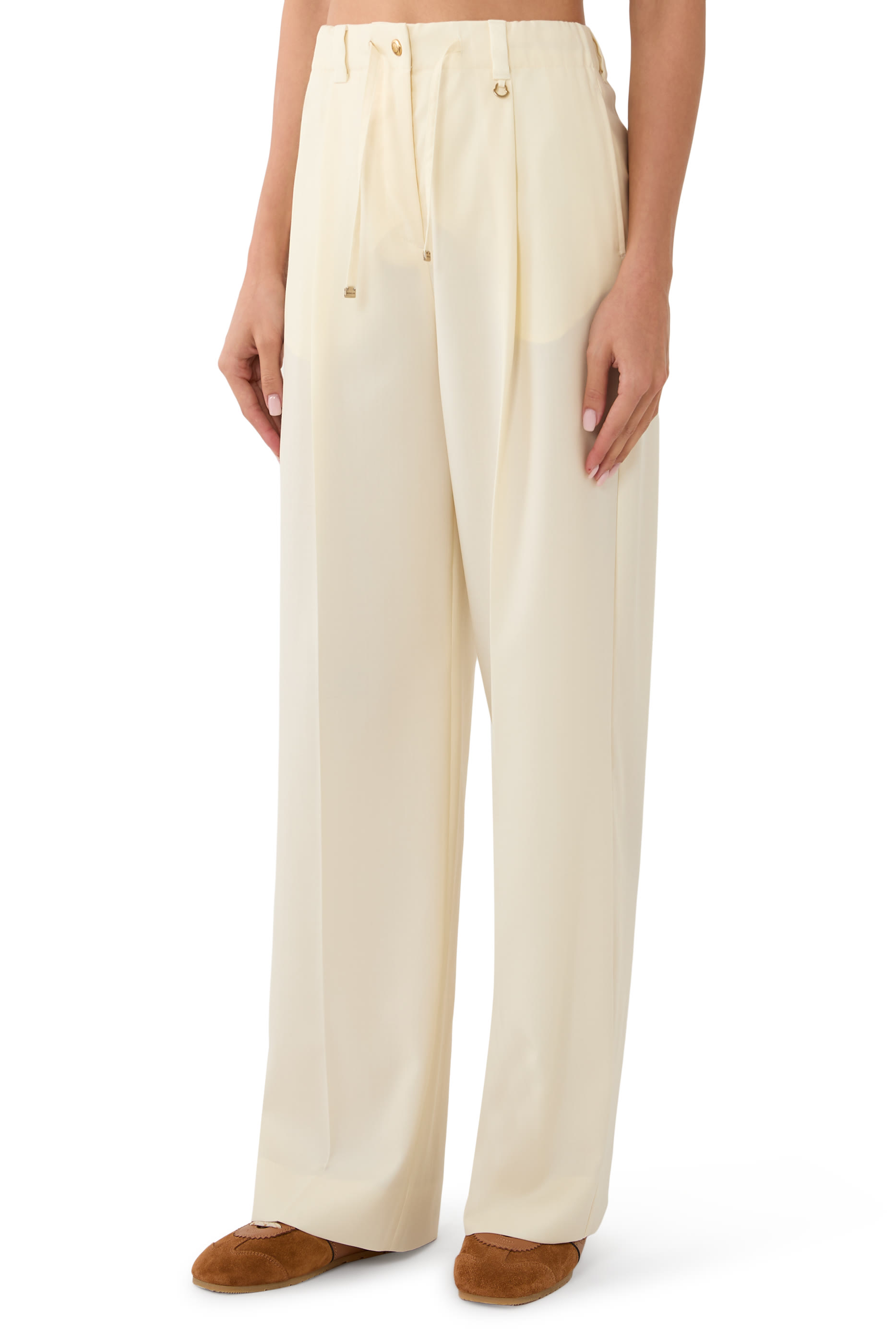 Pleated Drawstring Trousers