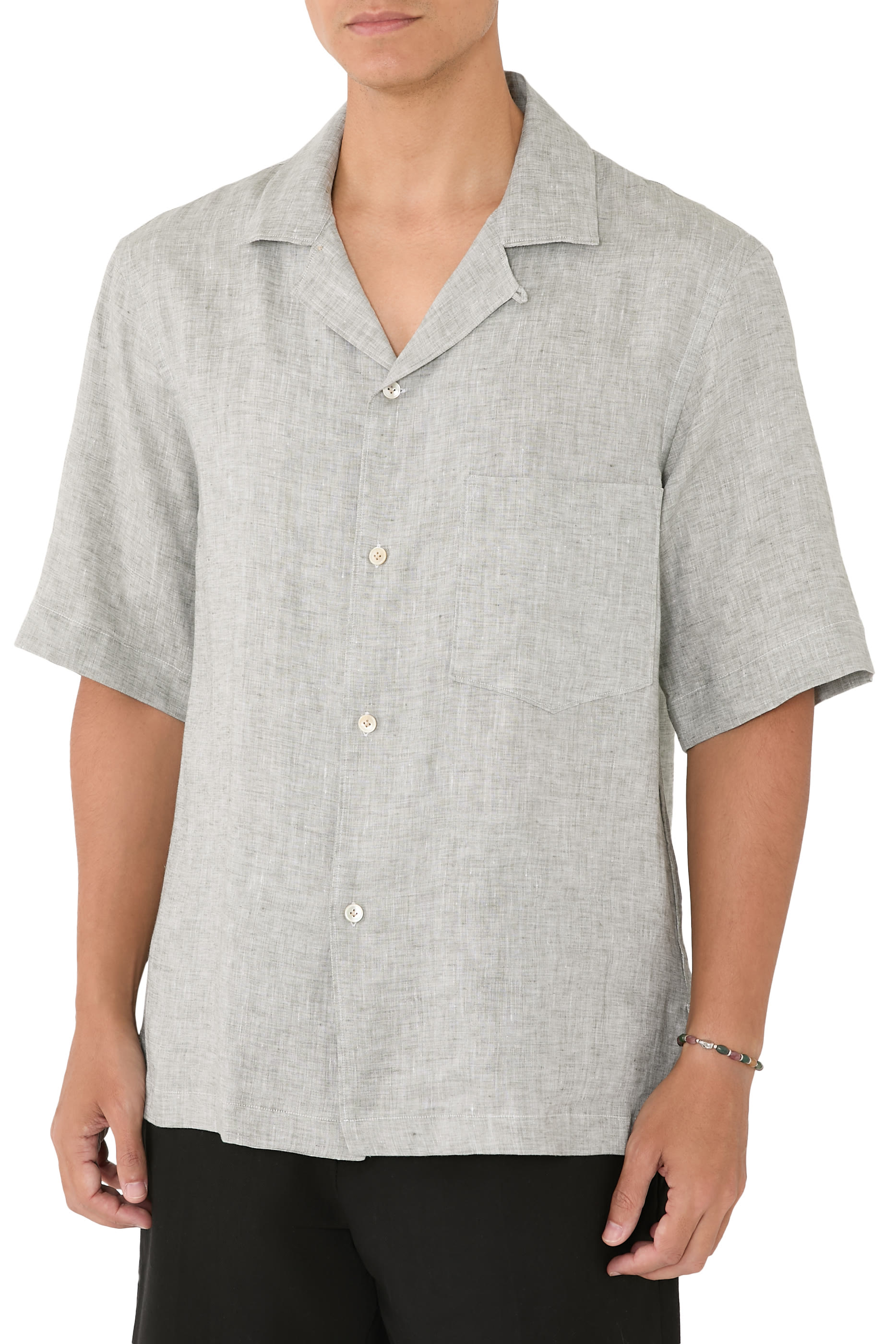 Collar Button-Up T-Shirt