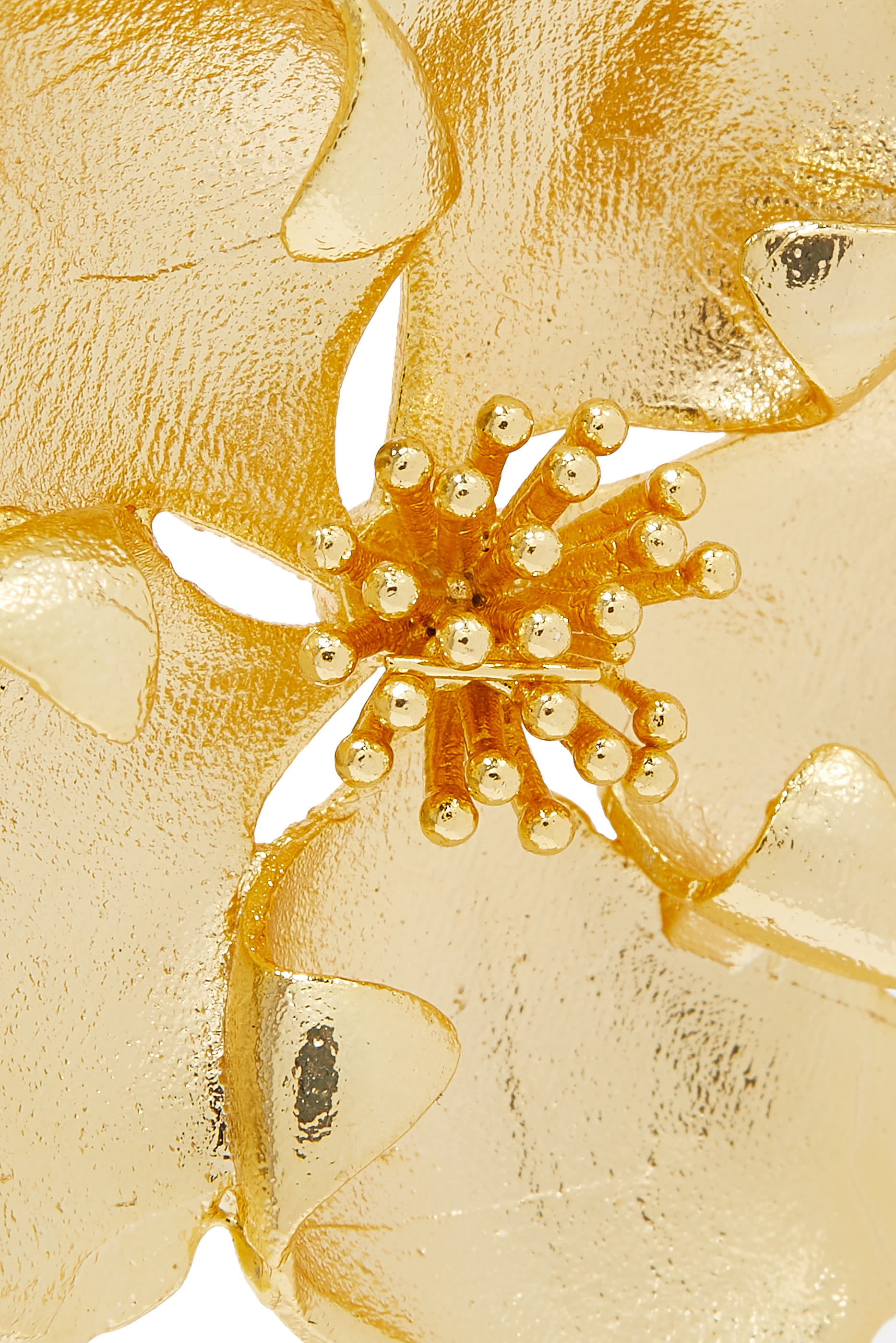 Iys Floral Stud Earrings, 18K Gold-Plated Brass