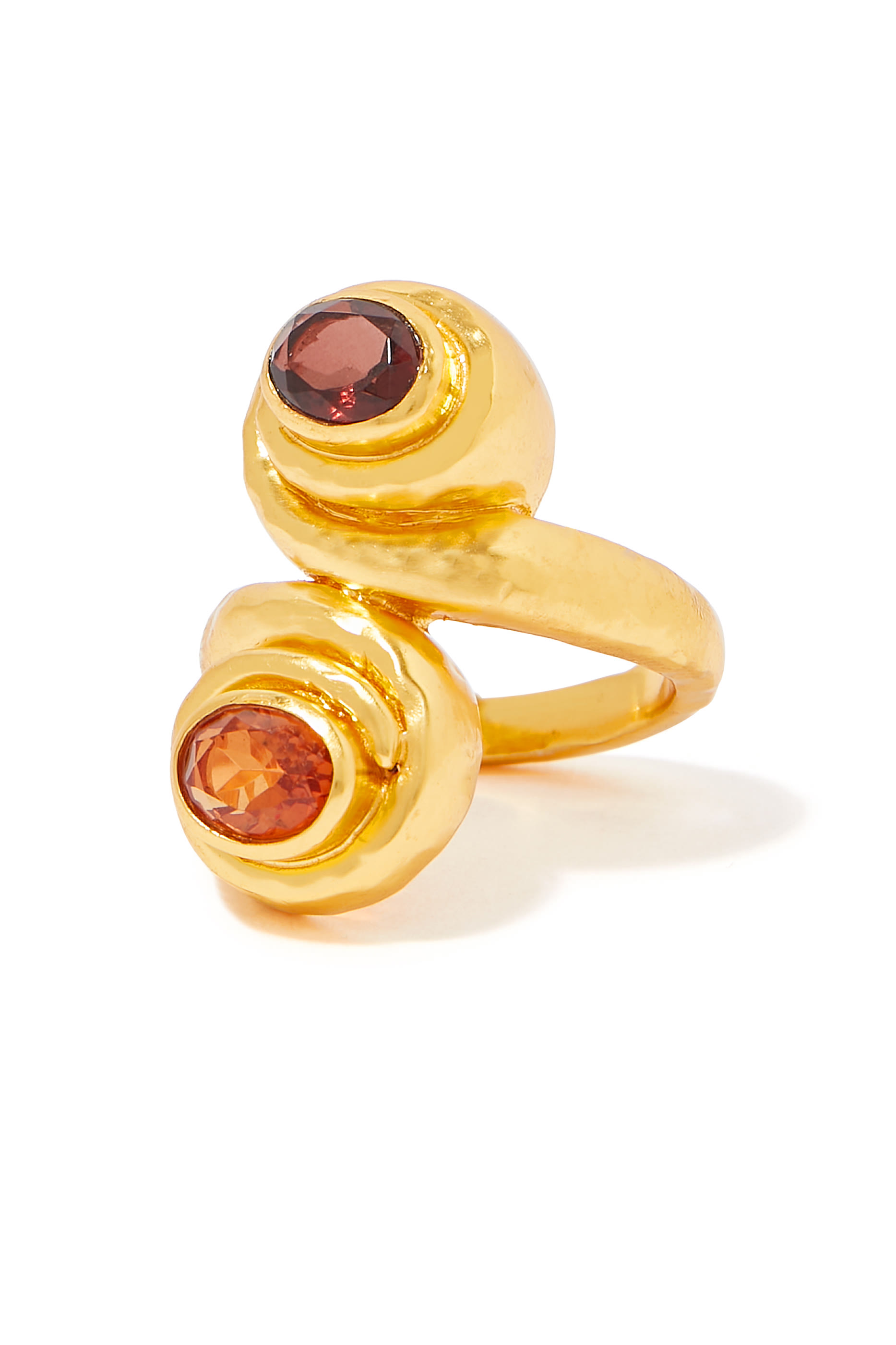 Leela Ring, 24k Yellow Gold-Plated Brass & Citrine Quartz